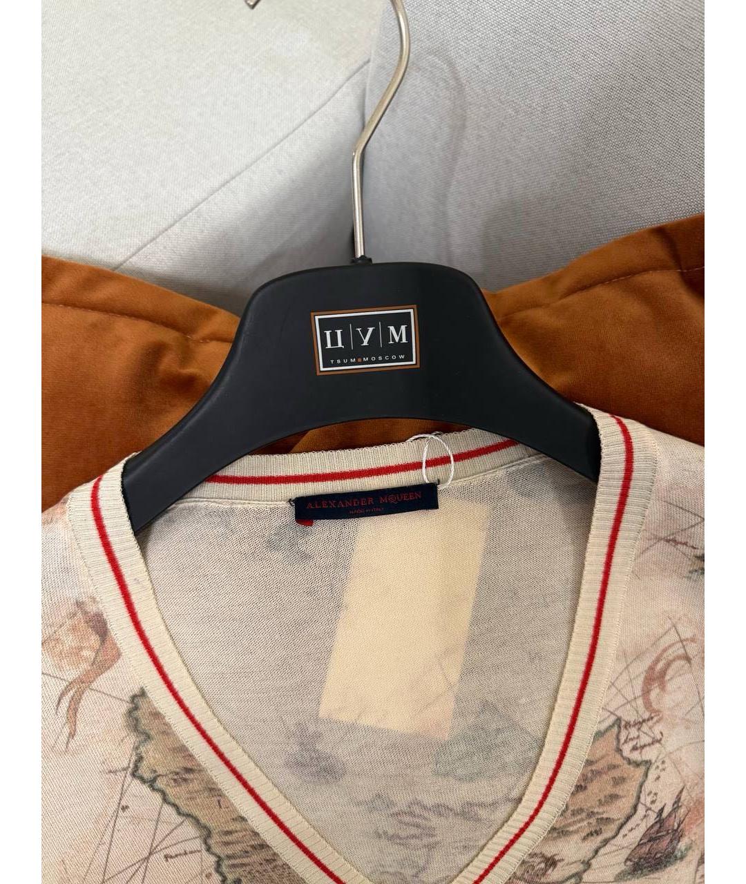 ALEXANDER MCQUEEN Бежевый хлопковый джемпер / свитер, фото 3