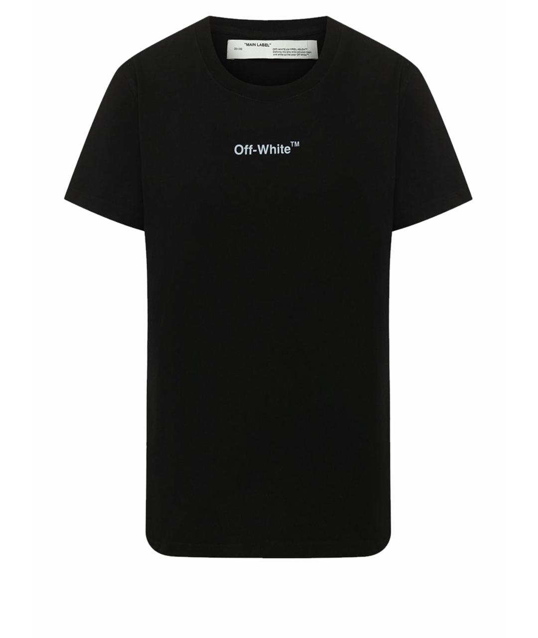 OFF-WHITE Черная хлопковая футболка, фото 1