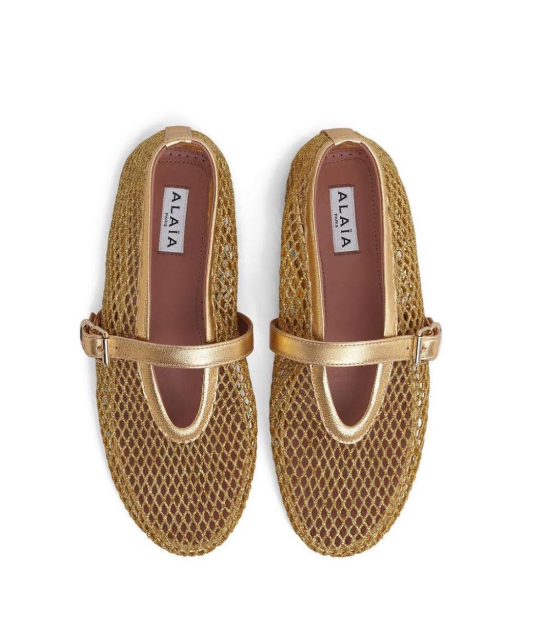 ALAIA Золотые резиновые балетки, фото 2