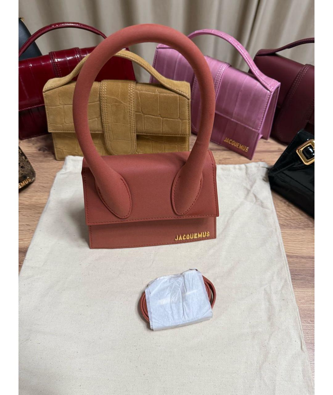 JACQUEMUS Коралловая сумка через плечо, фото 5
