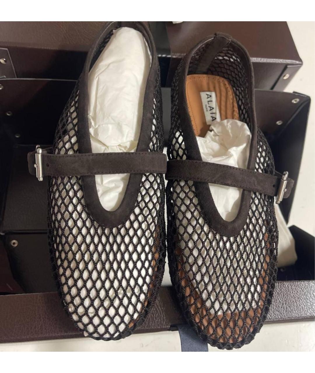 ALAIA Коричневые резиновые балетки, фото 5