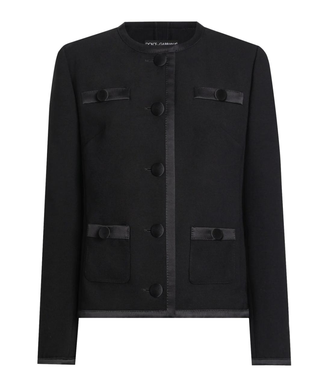 DOLCE&GABBANA Черный шерстяной жакет/пиджак, фото 1