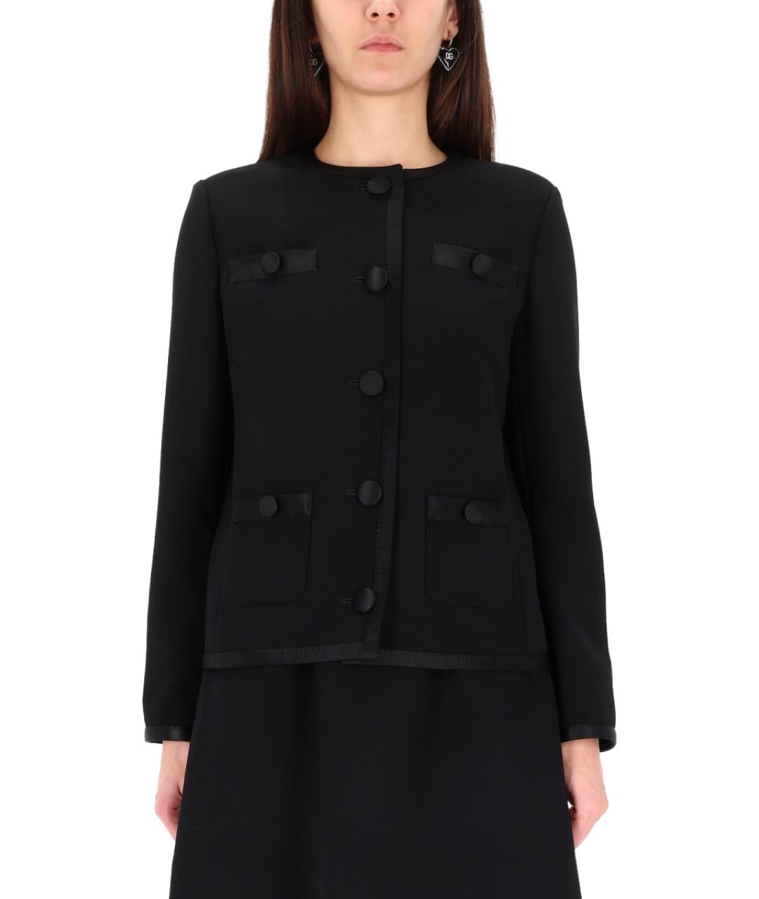 DOLCE&GABBANA Черный шерстяной жакет/пиджак, фото 4