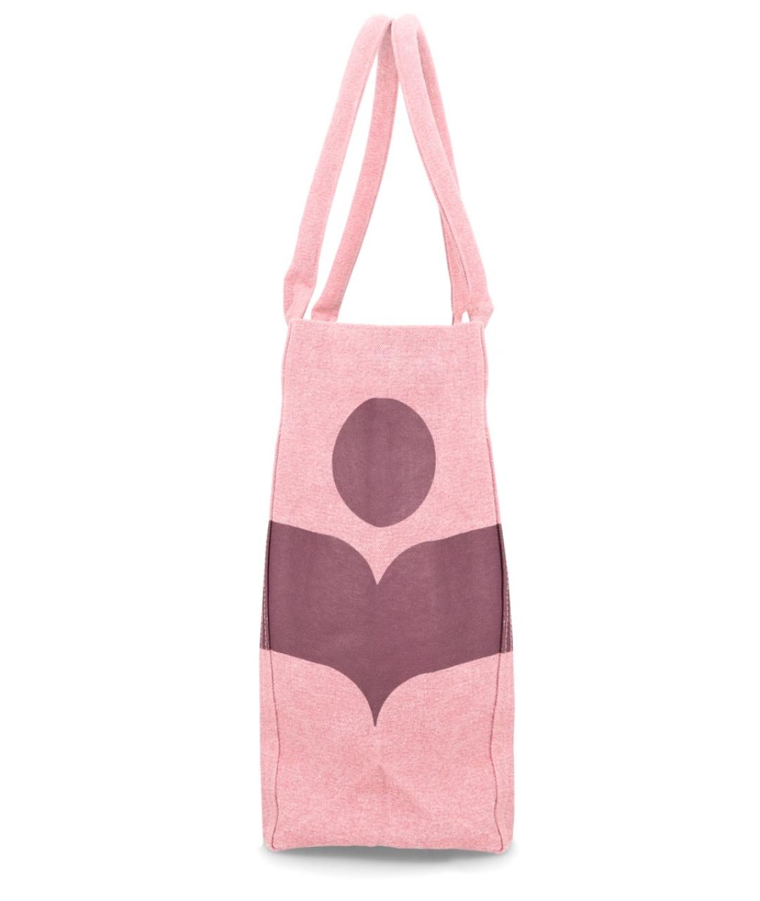 ISABEL MARANT Розовая хлопковая сумка тоут, фото 3