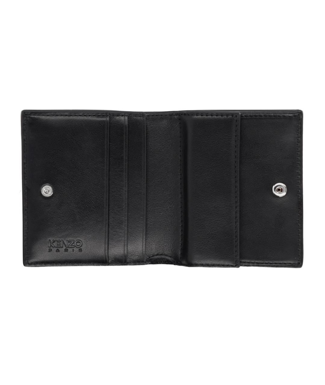 KENZO Черный кожаный кошелек, фото 2