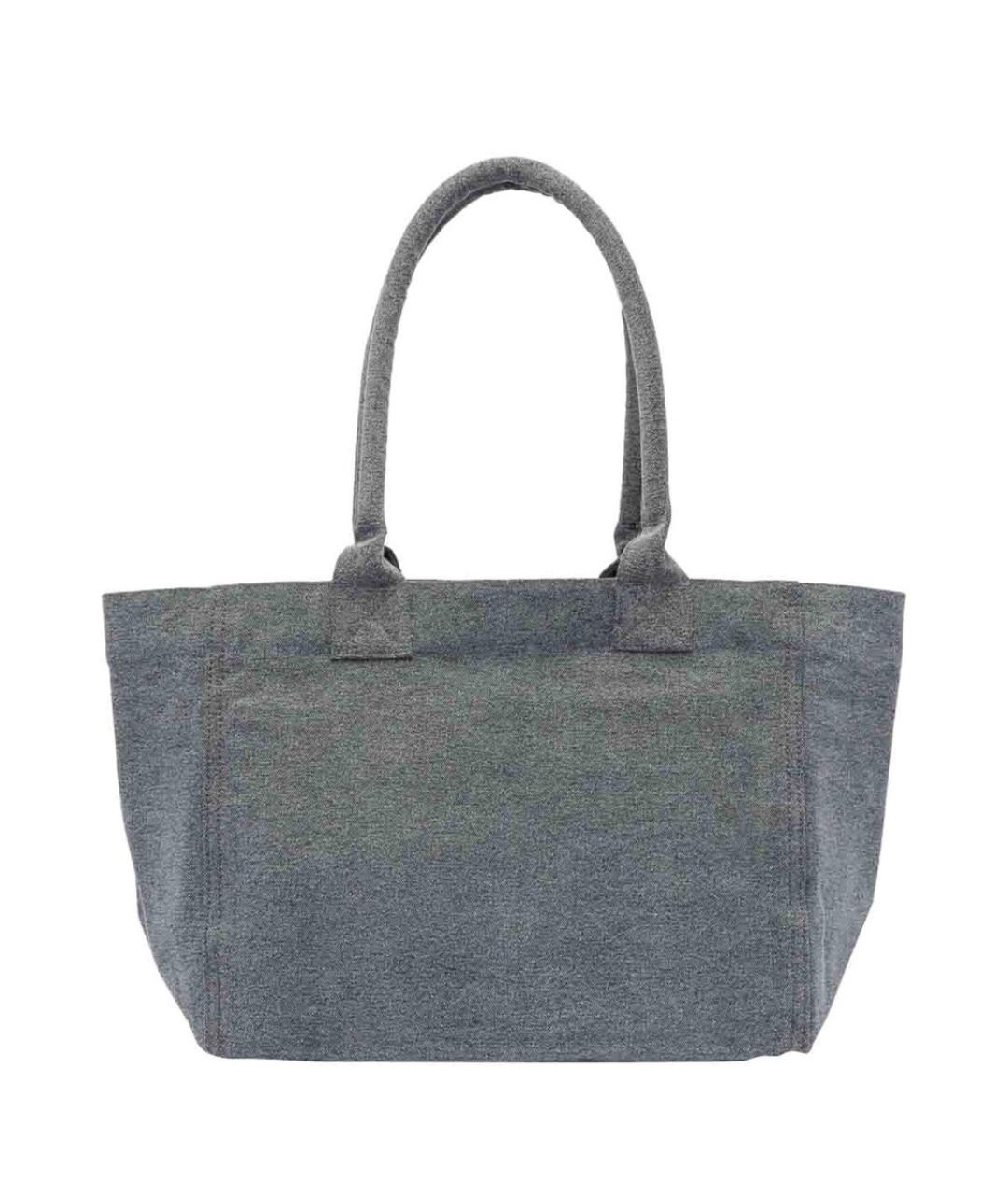 ISABEL MARANT Серая хлопковая сумка тоут, фото 3