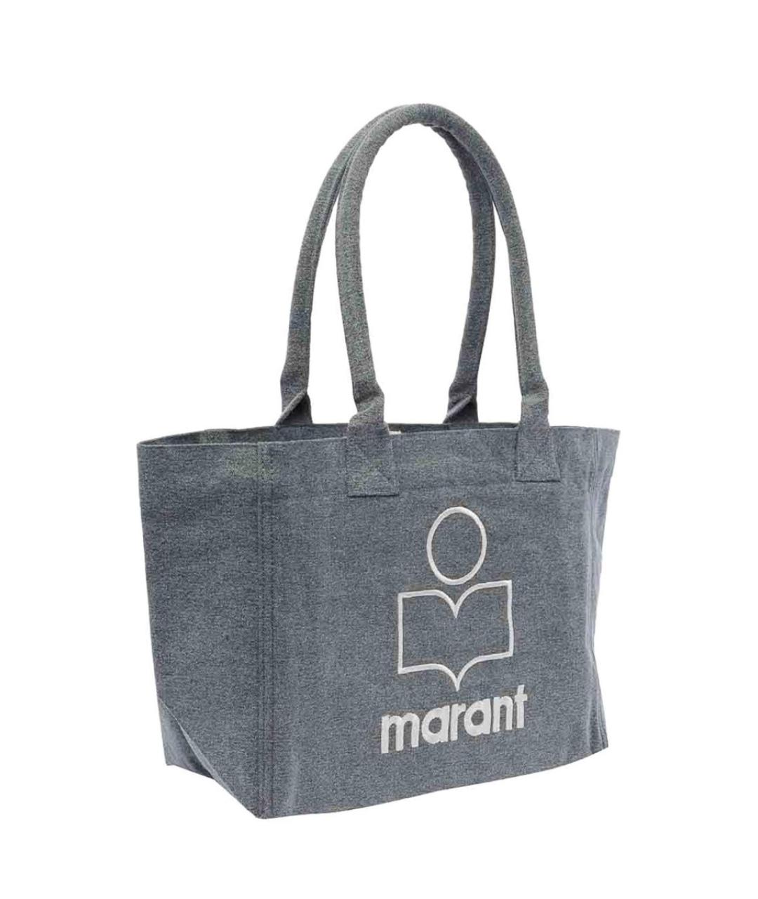 ISABEL MARANT Серая хлопковая сумка тоут, фото 2