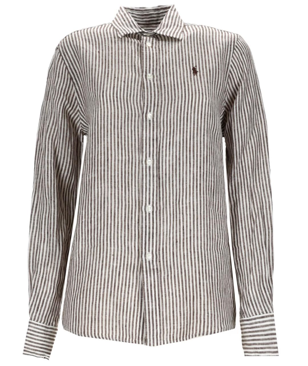 POLO RALPH LAUREN Коричневая льняная рубашка, фото 1