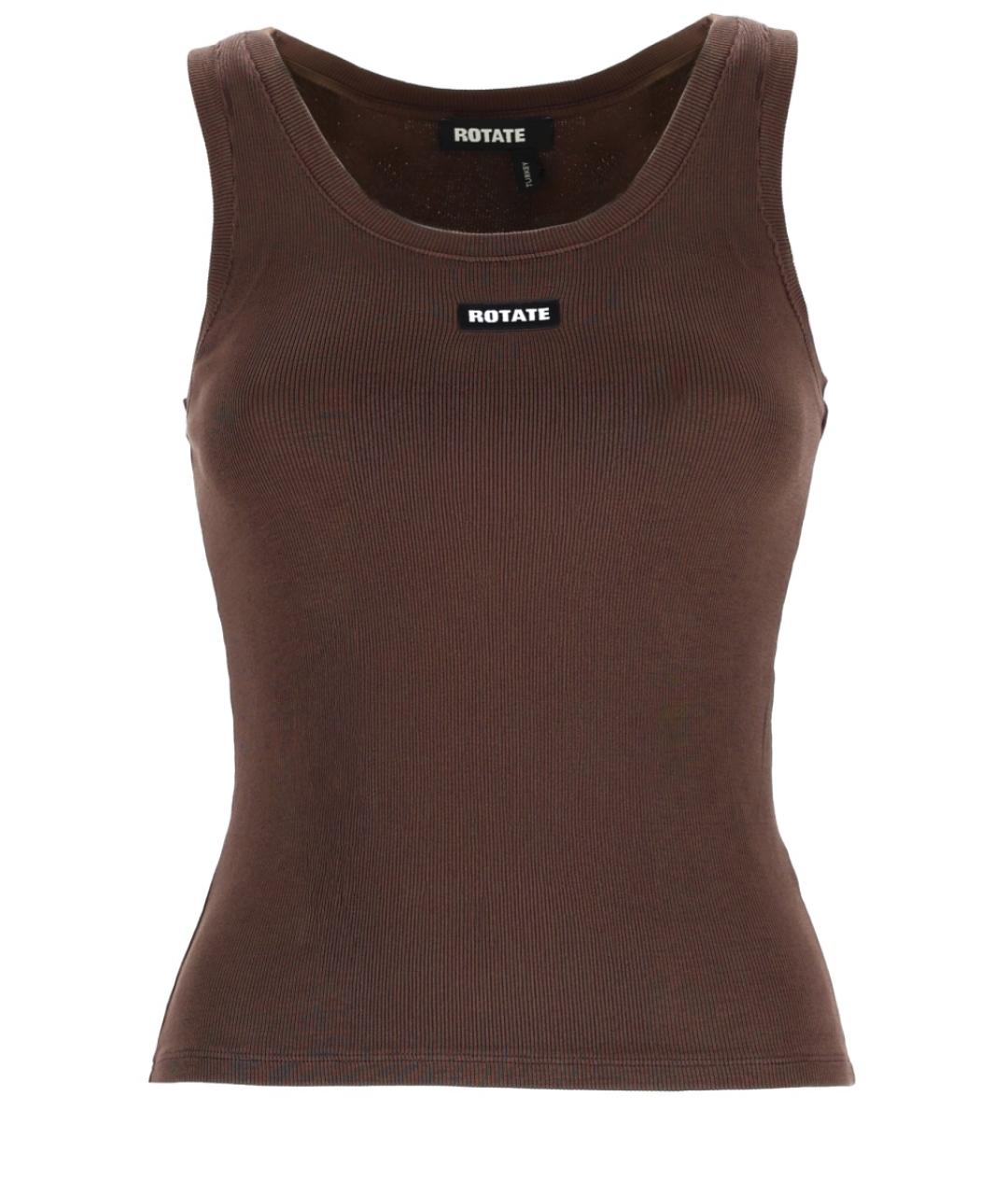 ROTATE Коричневая хлопковая майка, фото 1