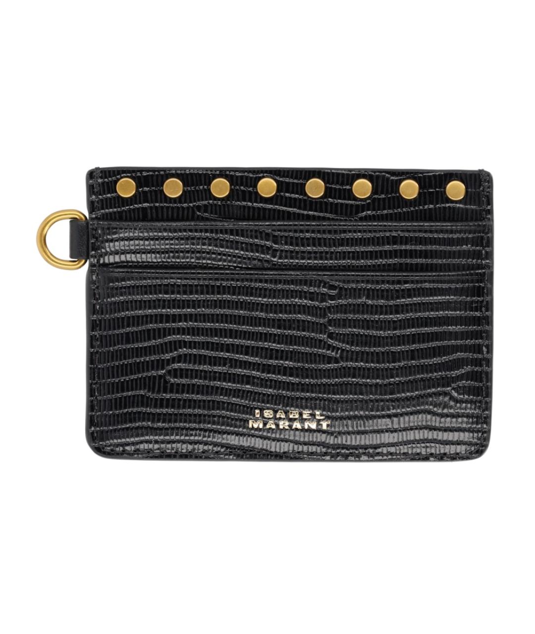 ISABEL MARANT Черный кожаный кардхолдер, фото 1