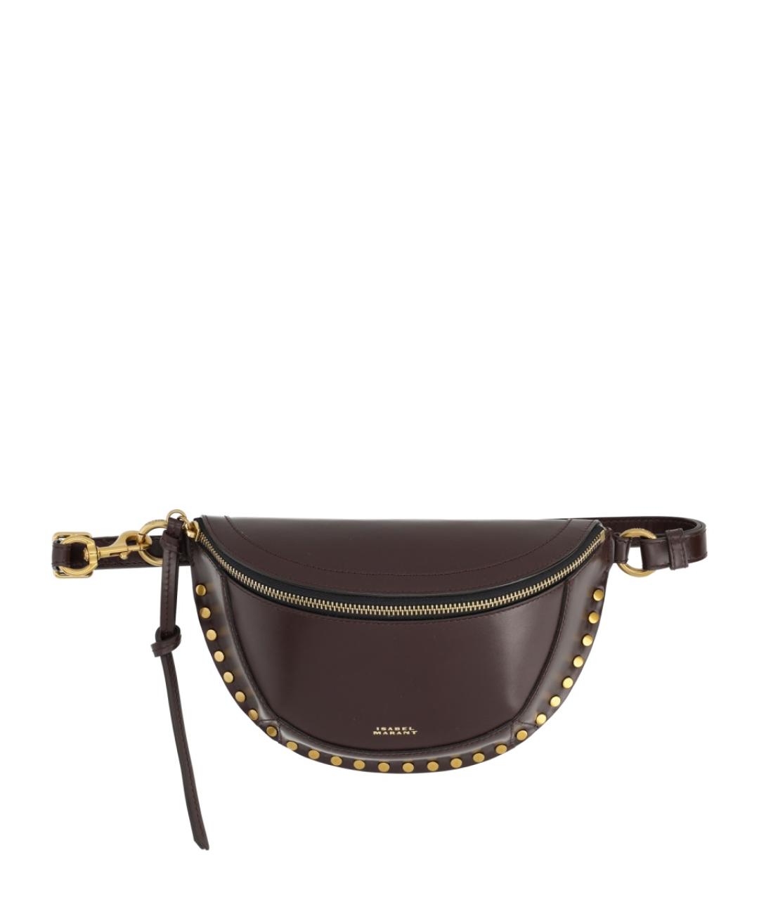 ISABEL MARANT Коричневая кожаная поясная сумка, фото 1