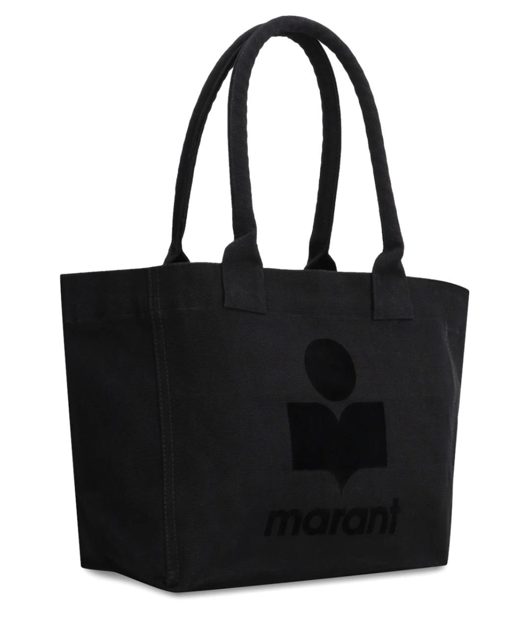 ISABEL MARANT Черная хлопковая сумка тоут, фото 2