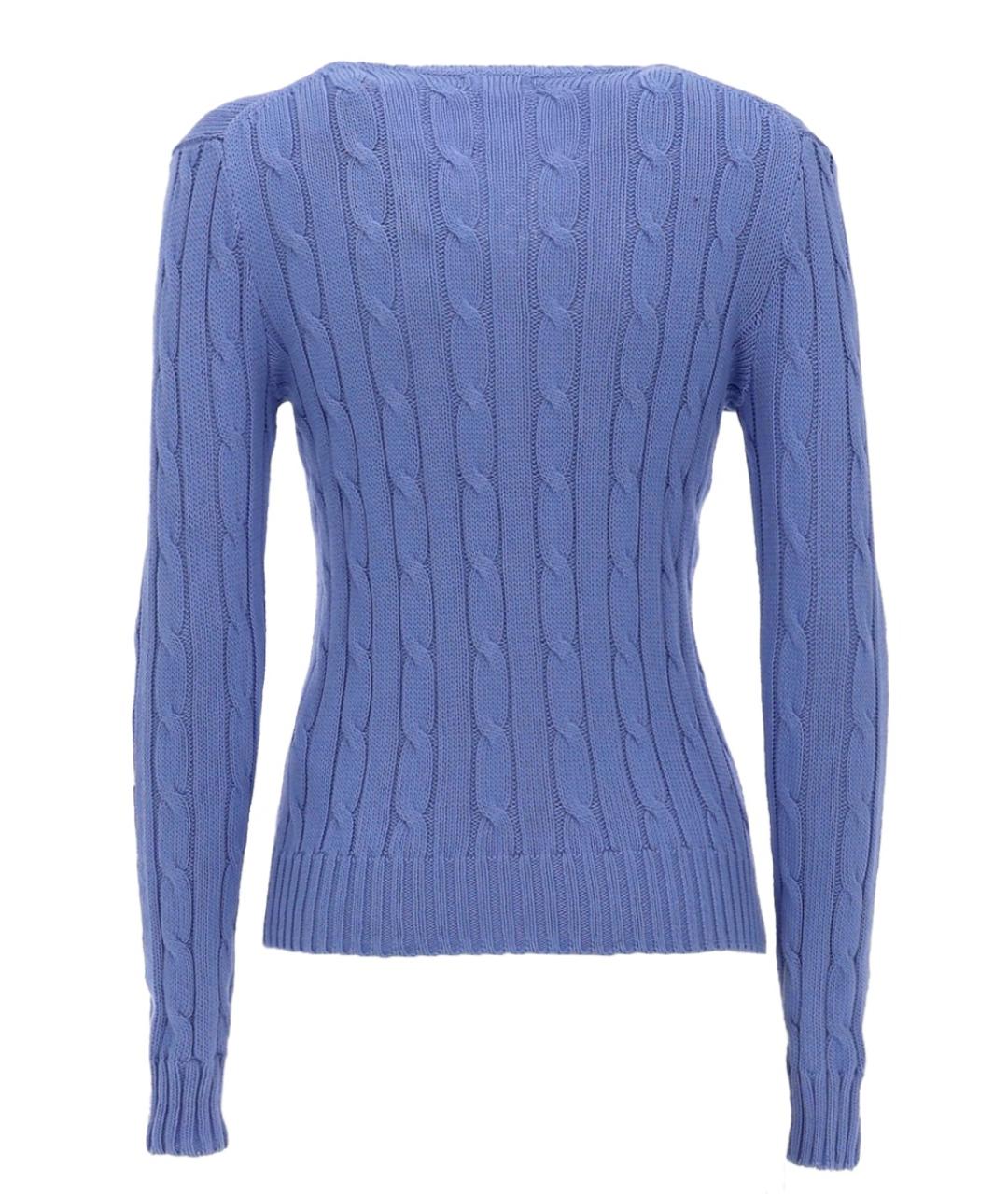 POLO RALPH LAUREN Голубой хлопковый джемпер / свитер, фото 2