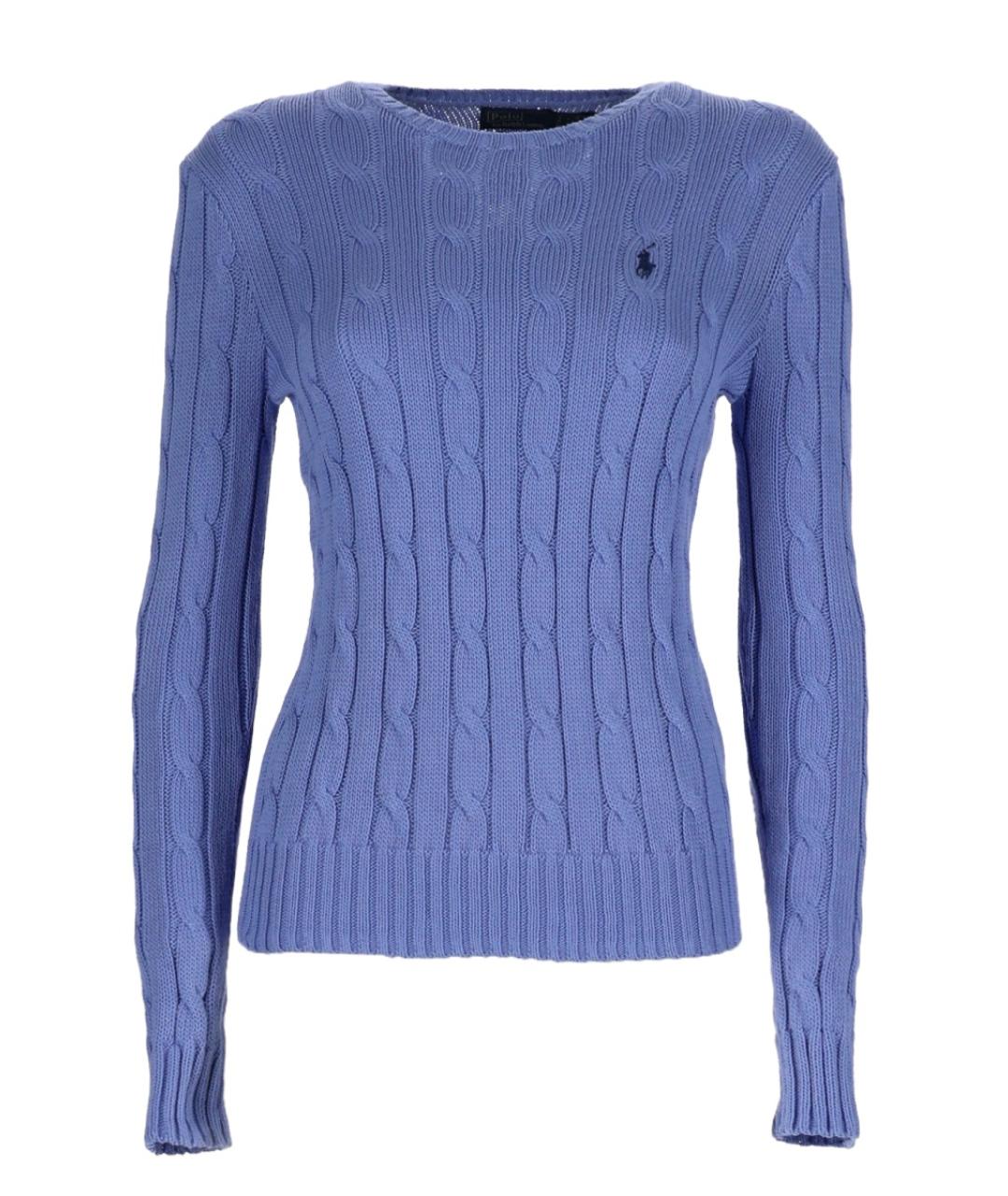 POLO RALPH LAUREN Голубой хлопковый джемпер / свитер, фото 1