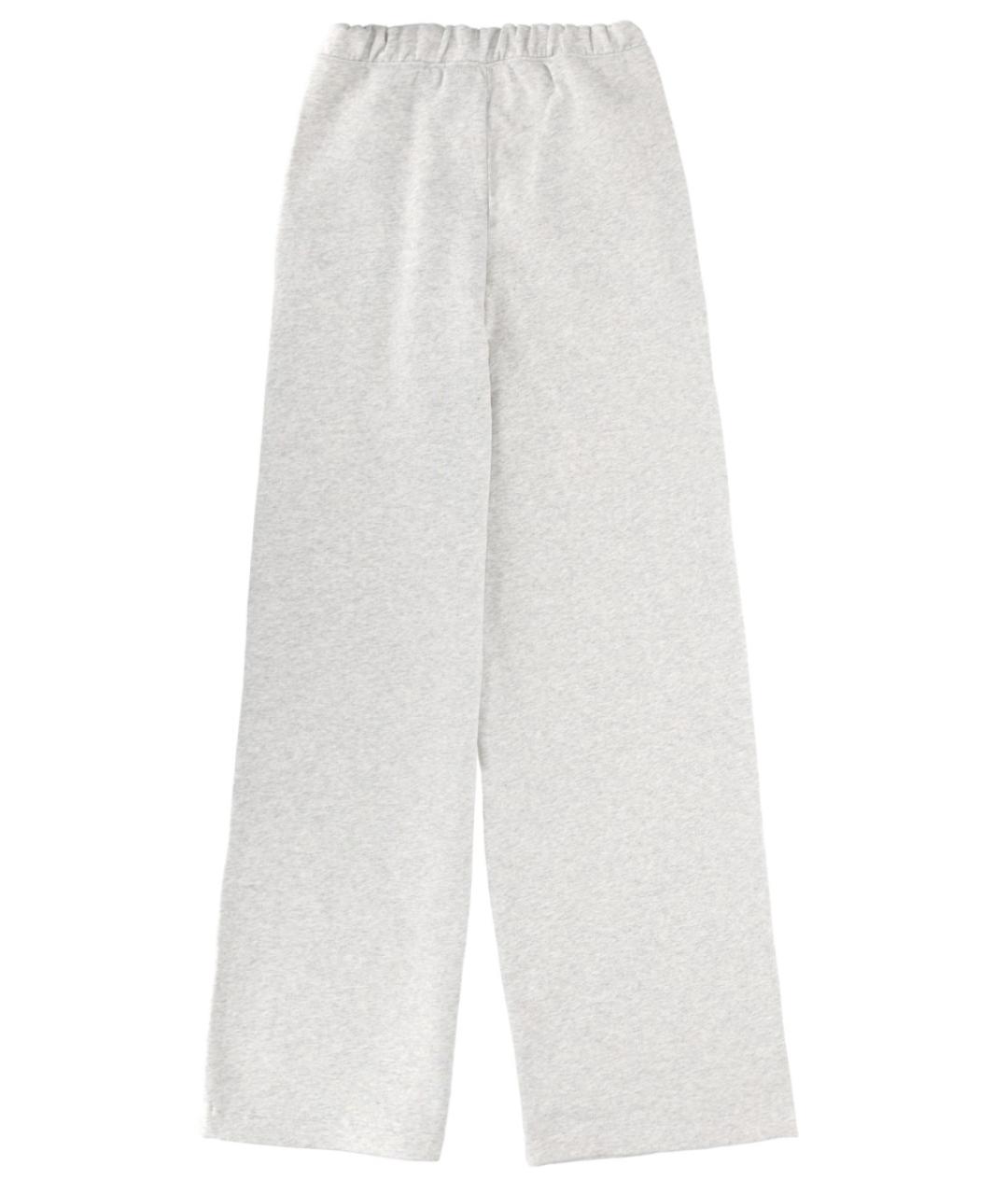 ROTATE Серые хлопковые прямые брюки, фото 2