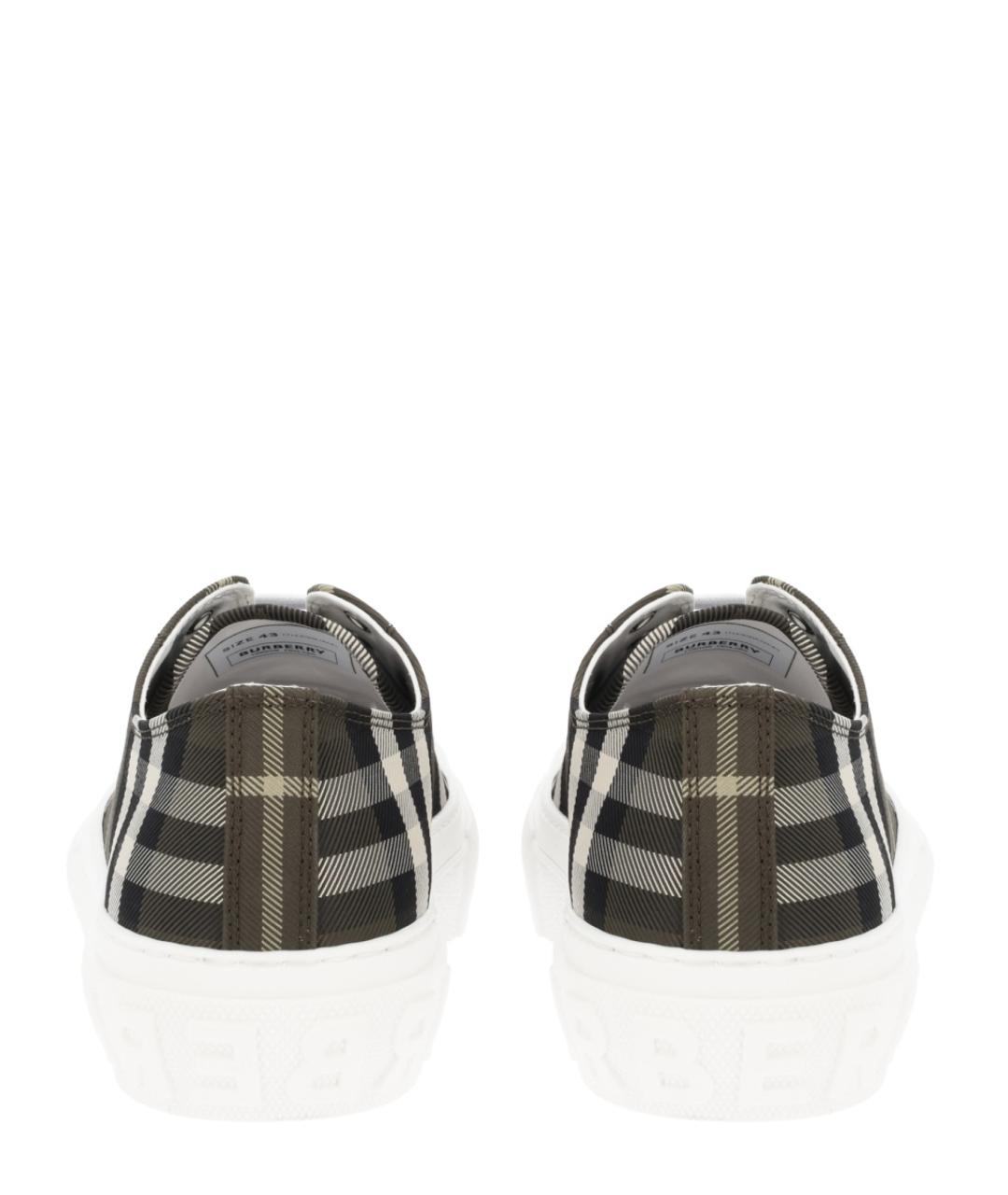 BURBERRY Мульти текстильные низкие кроссовки / кеды, фото 3