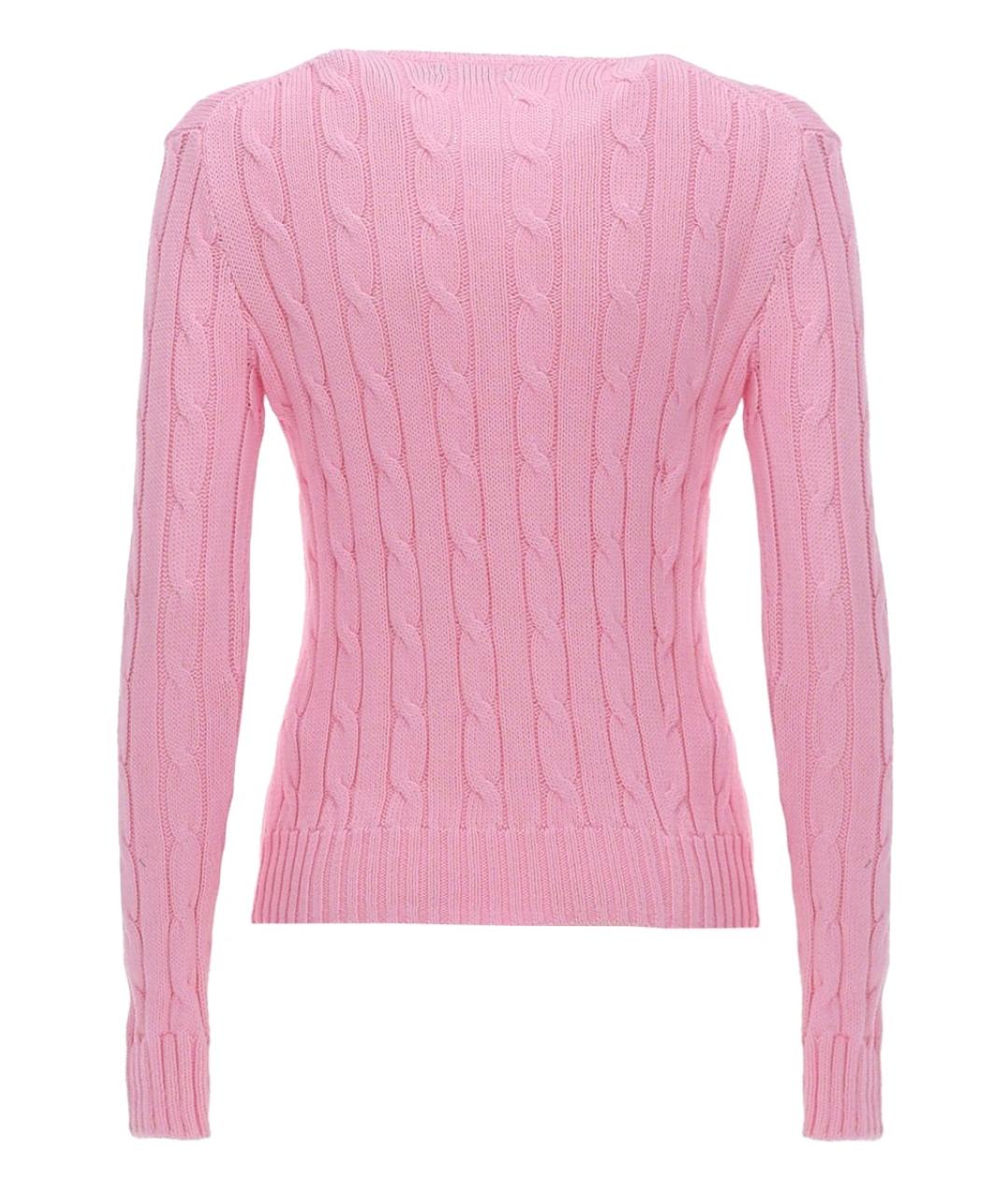 POLO RALPH LAUREN Розовый хлопковый джемпер / свитер, фото 2