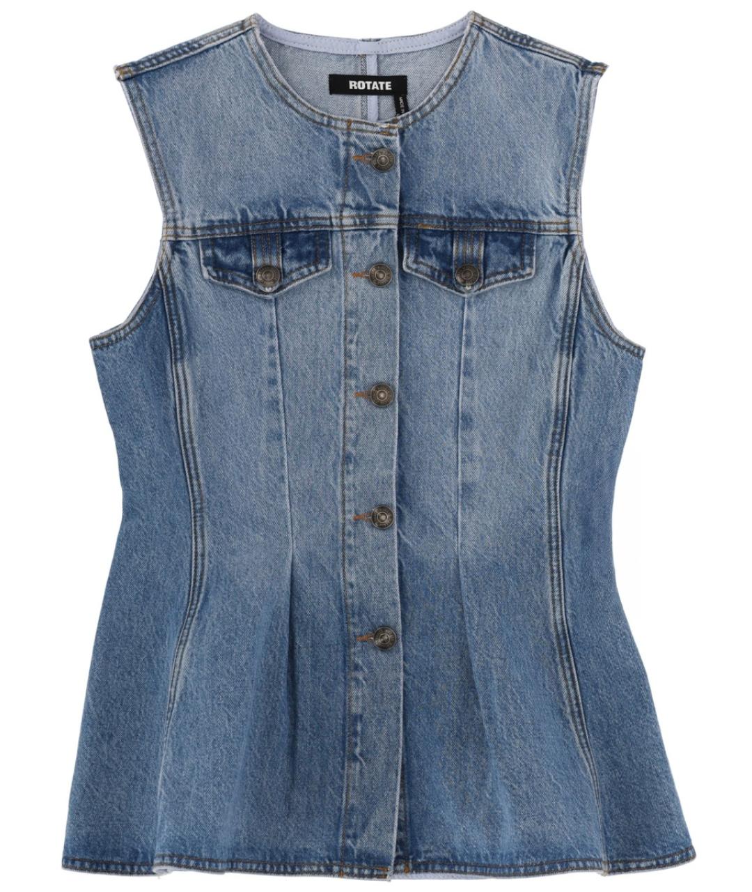 ROTATE Синяя хлопковая блузы, фото 1