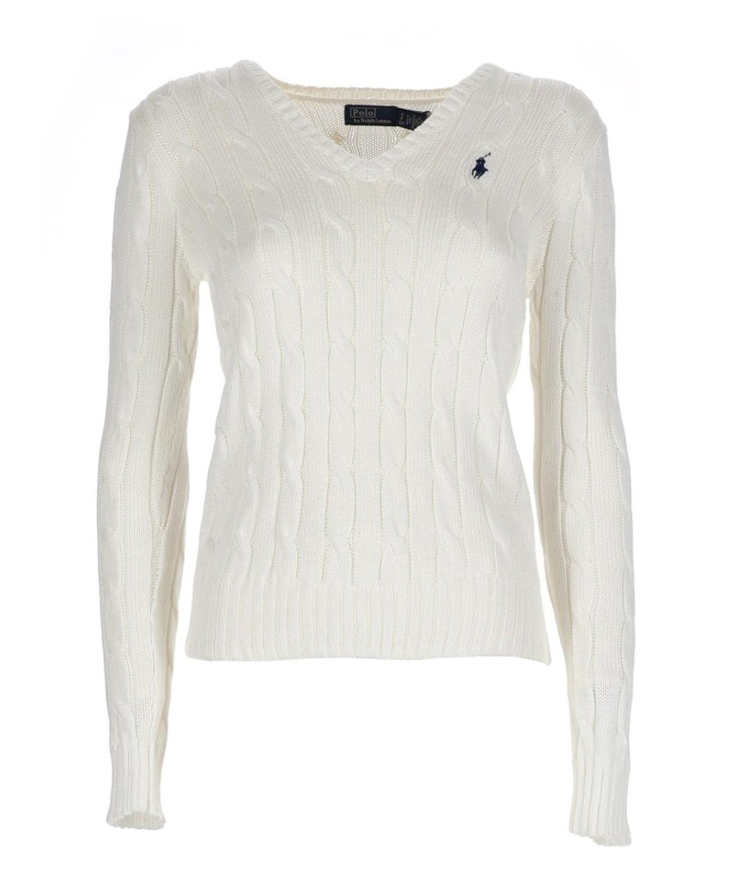 POLO RALPH LAUREN Белый хлопковый джемпер / свитер, фото 1