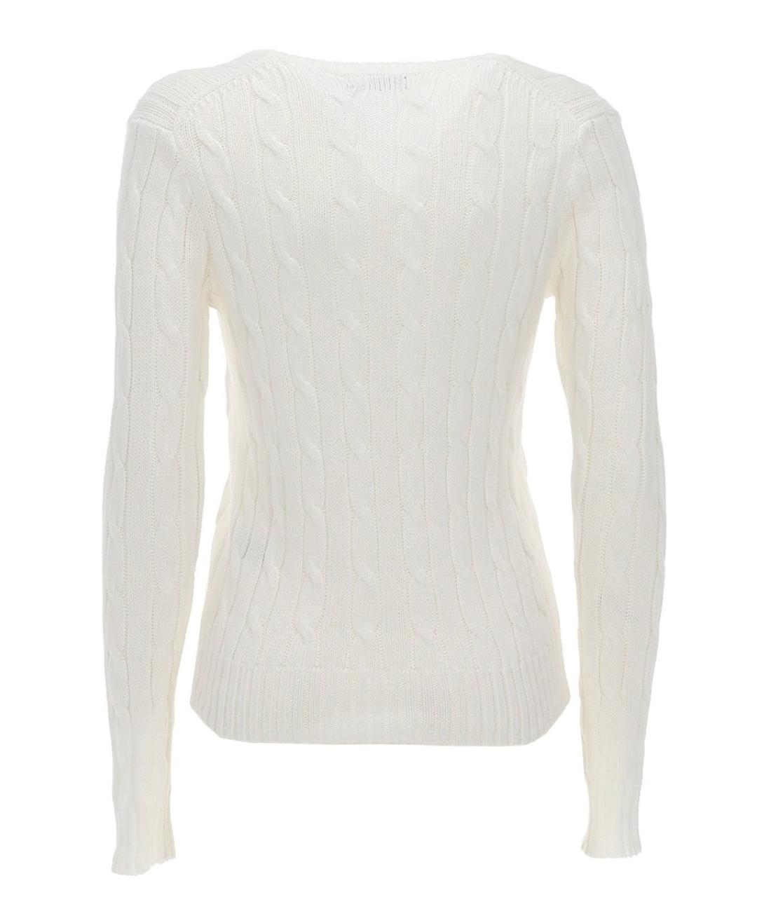 POLO RALPH LAUREN Белый хлопковый джемпер / свитер, фото 2