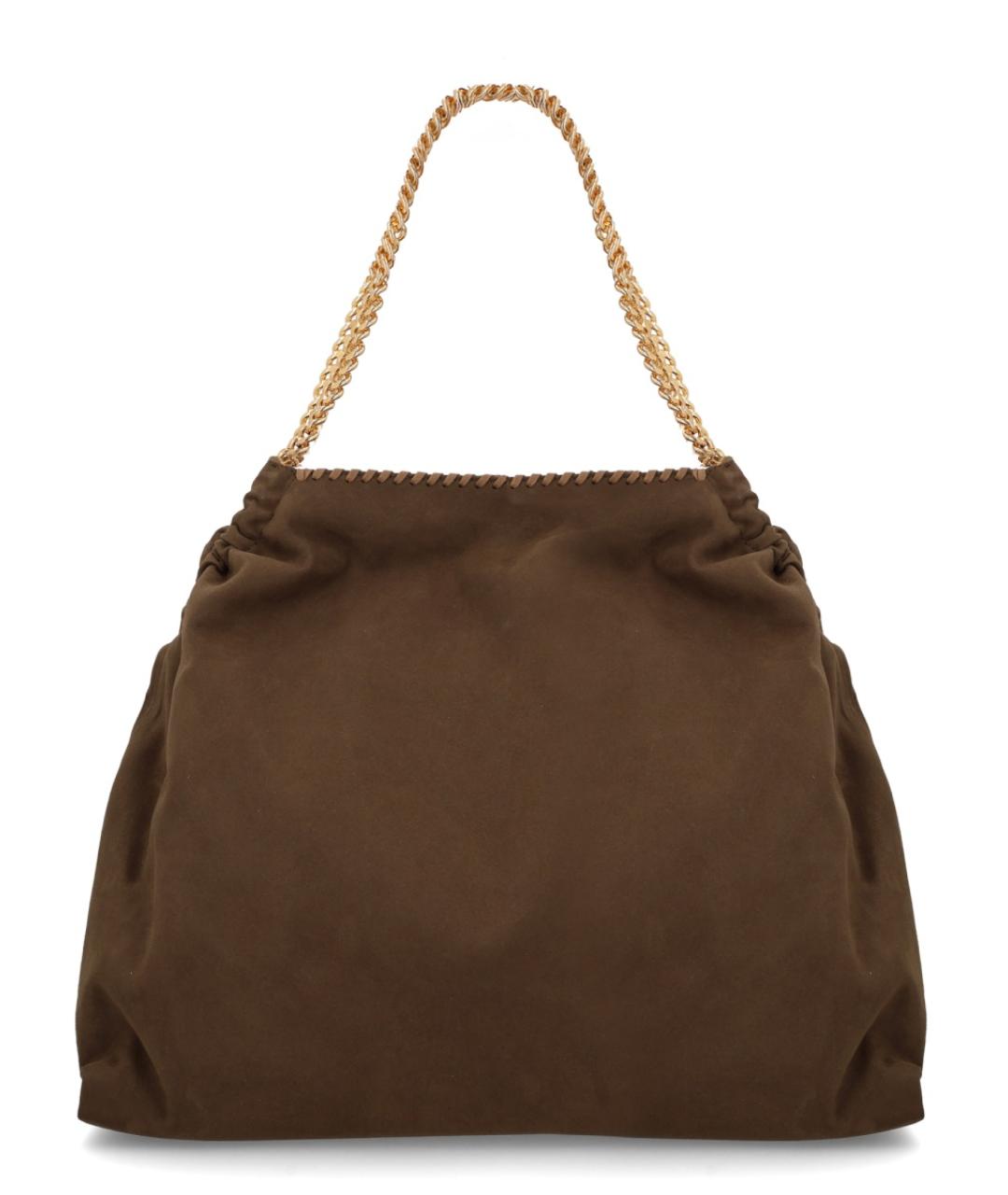 STELLA MCCARTNEY Коричневая синтетическая сумка с короткими ручками, фото 3
