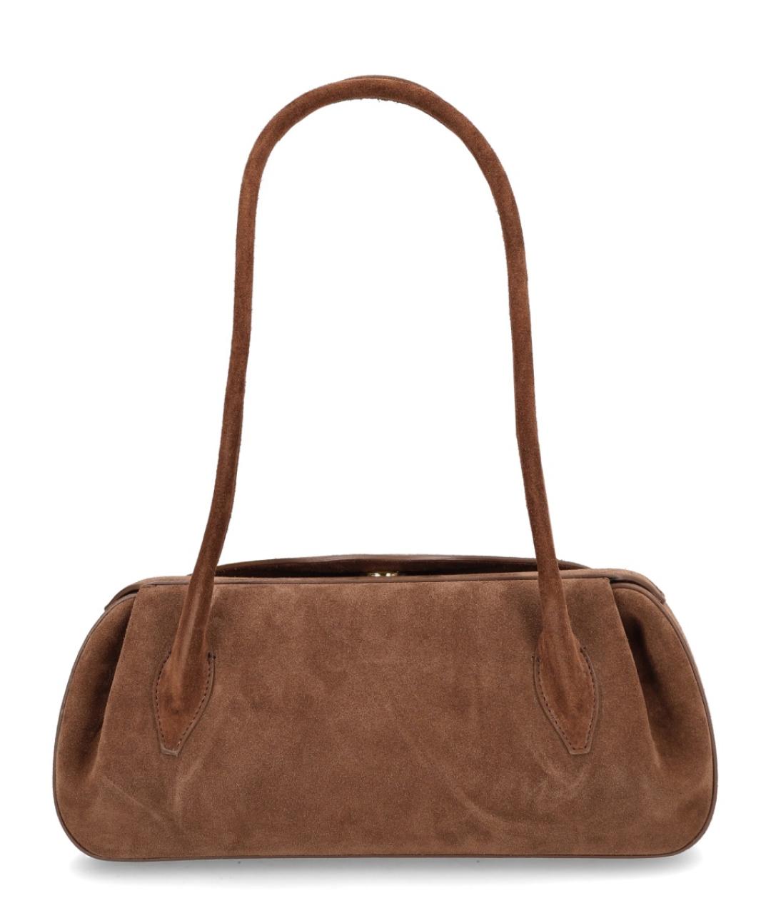 YUZEFI Коричневая замшевая сумка через плечо, фото 1