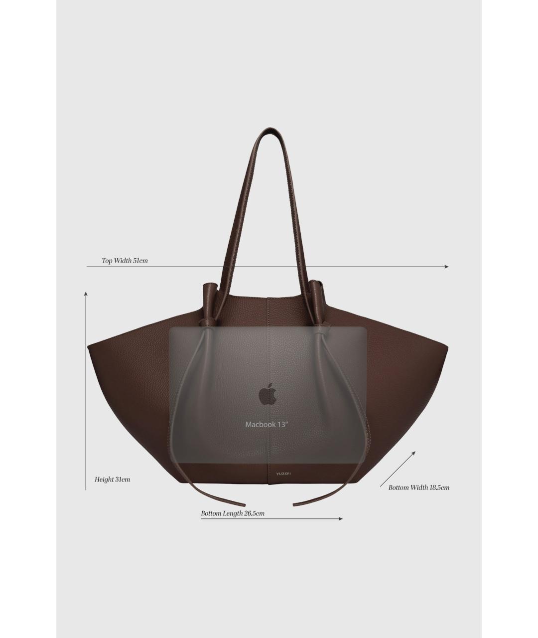 YUZEFI Коричневая замшевая сумка через плечо, фото 5