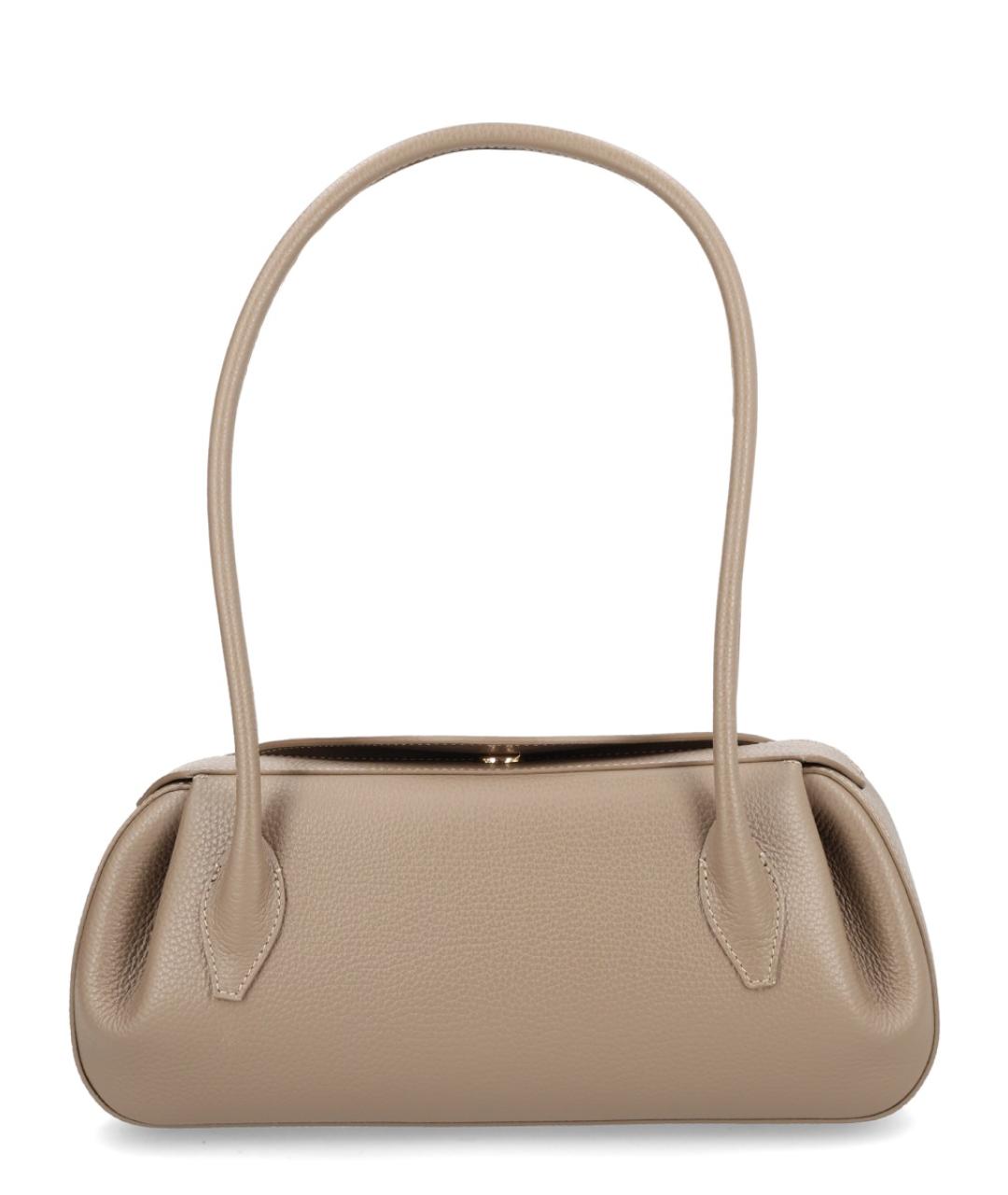 YUZEFI Бежевая кожаная сумка через плечо, фото 3