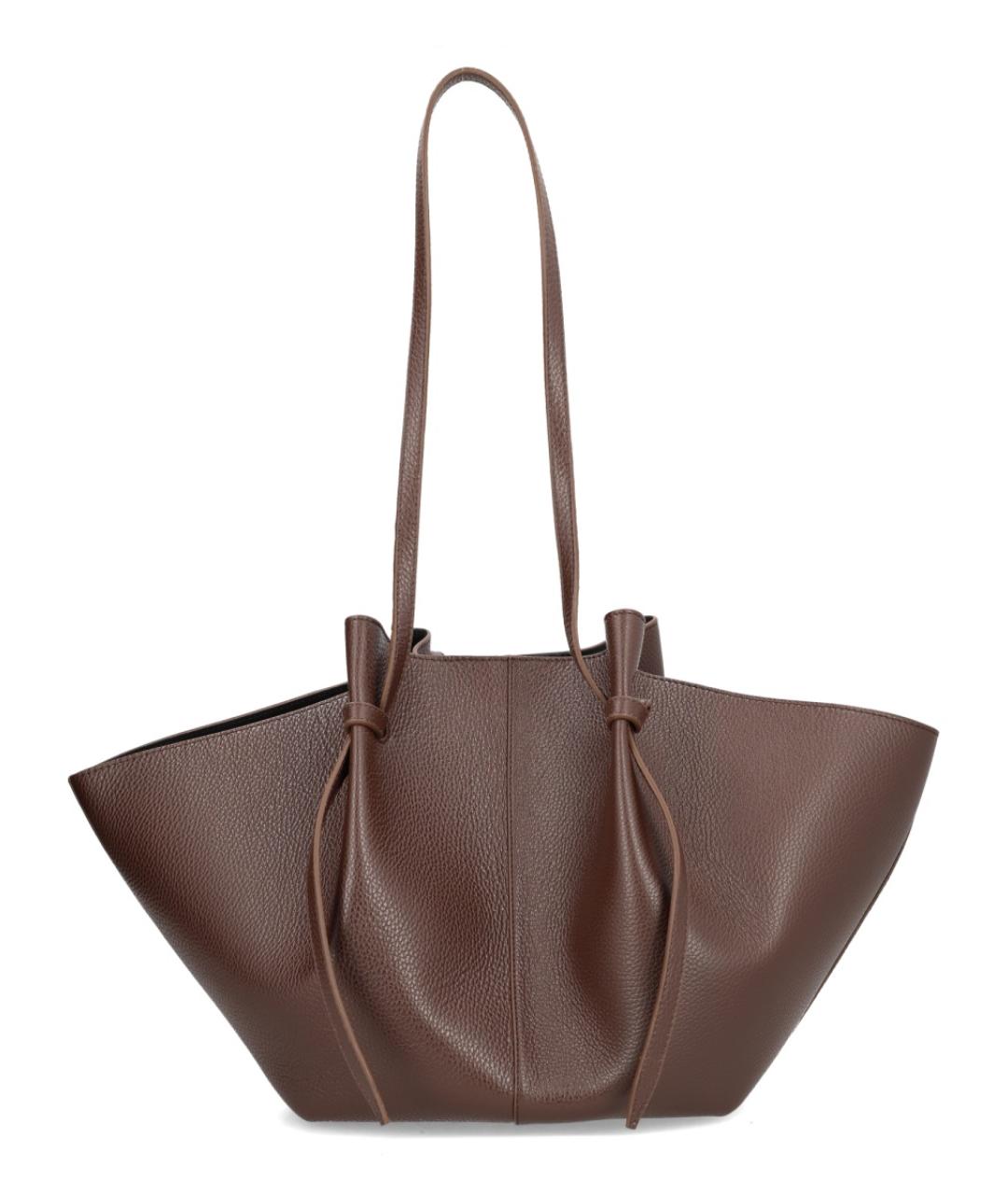 YUZEFI Коричневая кожаная сумка через плечо, фото 3