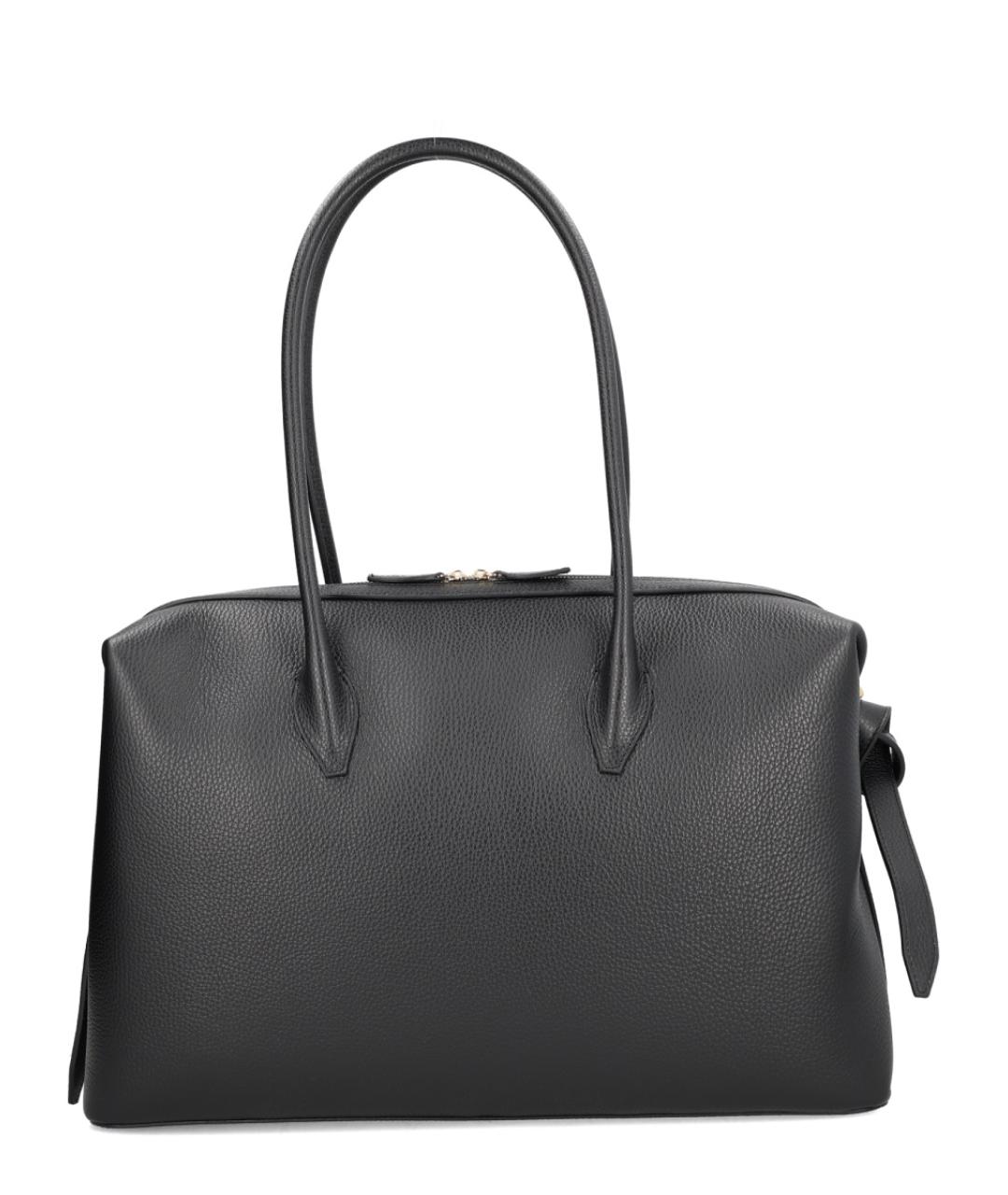 YUZEFI Черная кожаная сумка через плечо, фото 3