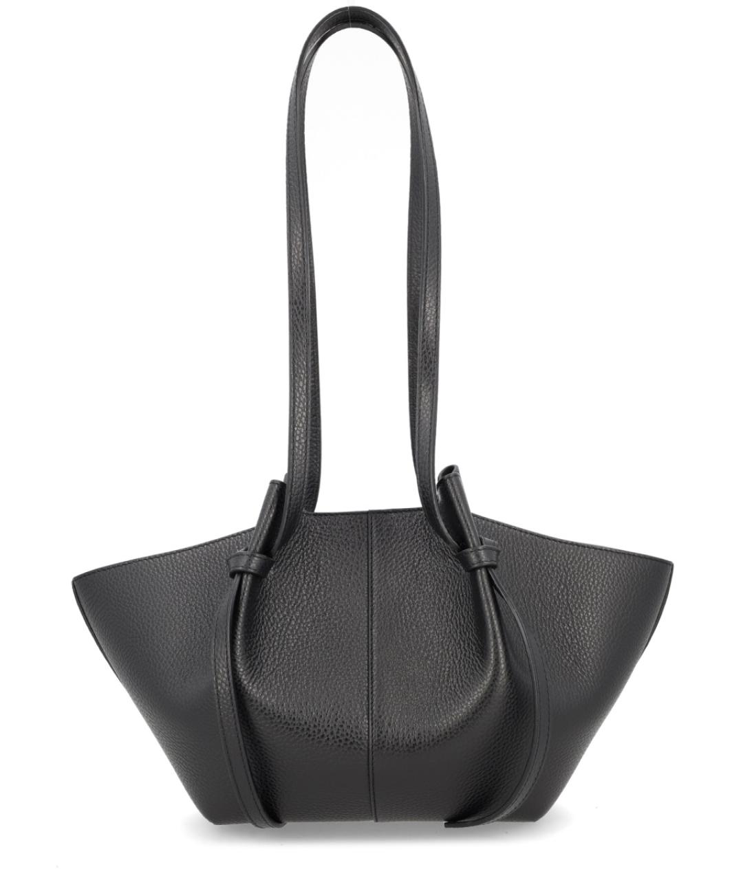 YUZEFI Черная кожаная сумка через плечо, фото 3