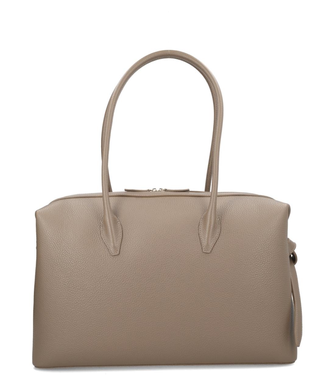 YUZEFI Серая кожаная сумка через плечо, фото 3