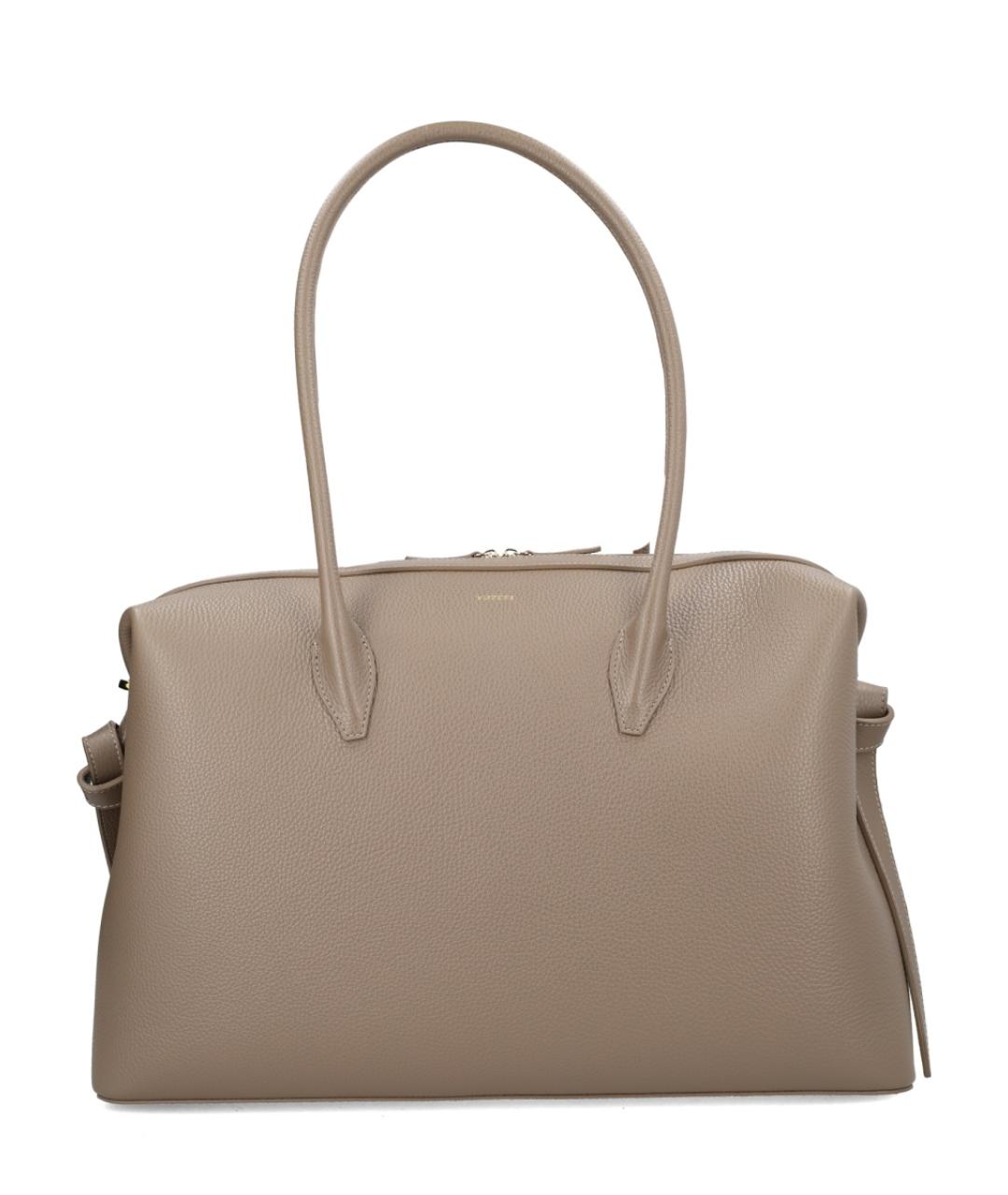 YUZEFI Серая кожаная сумка через плечо, фото 1