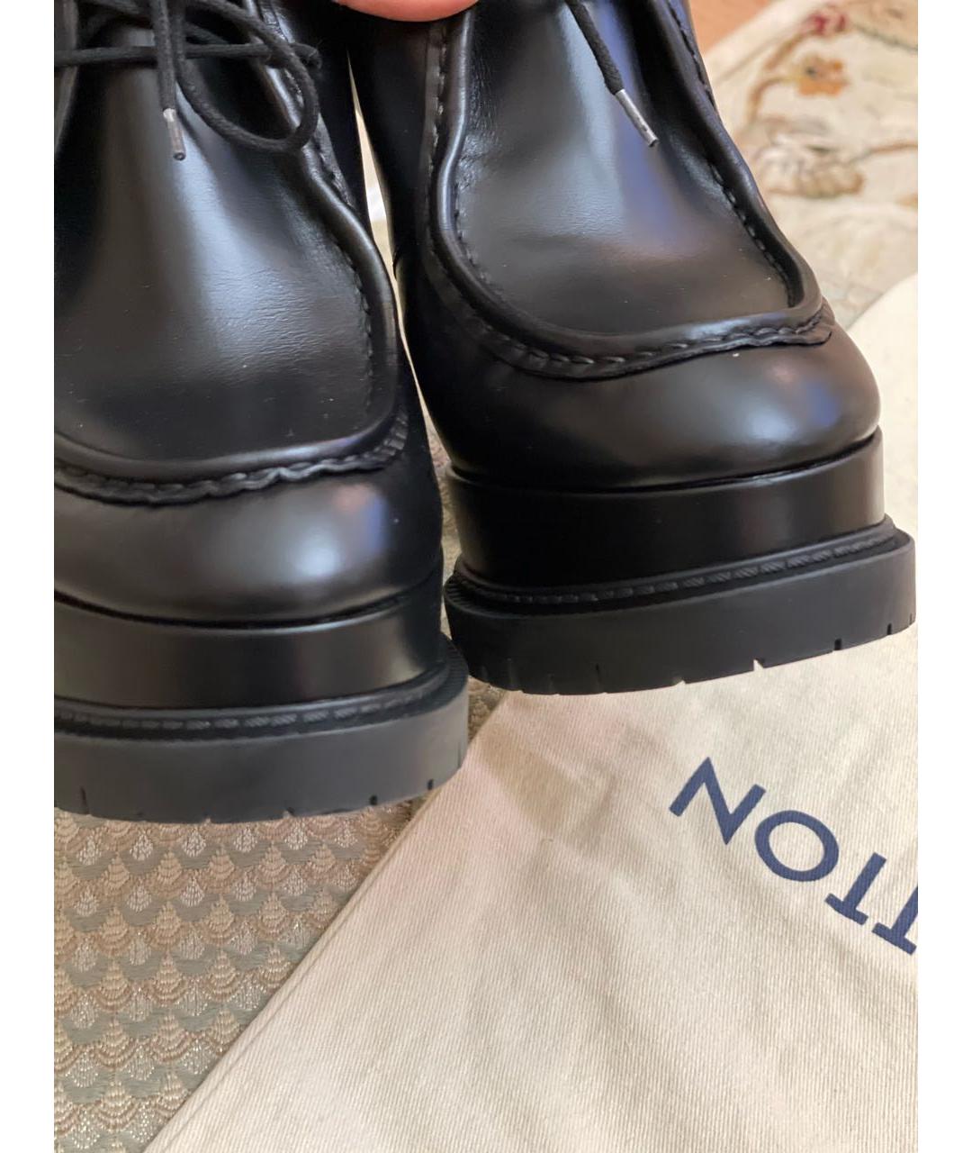 LOUIS VUITTON Черные кожаные ботинки, фото 3