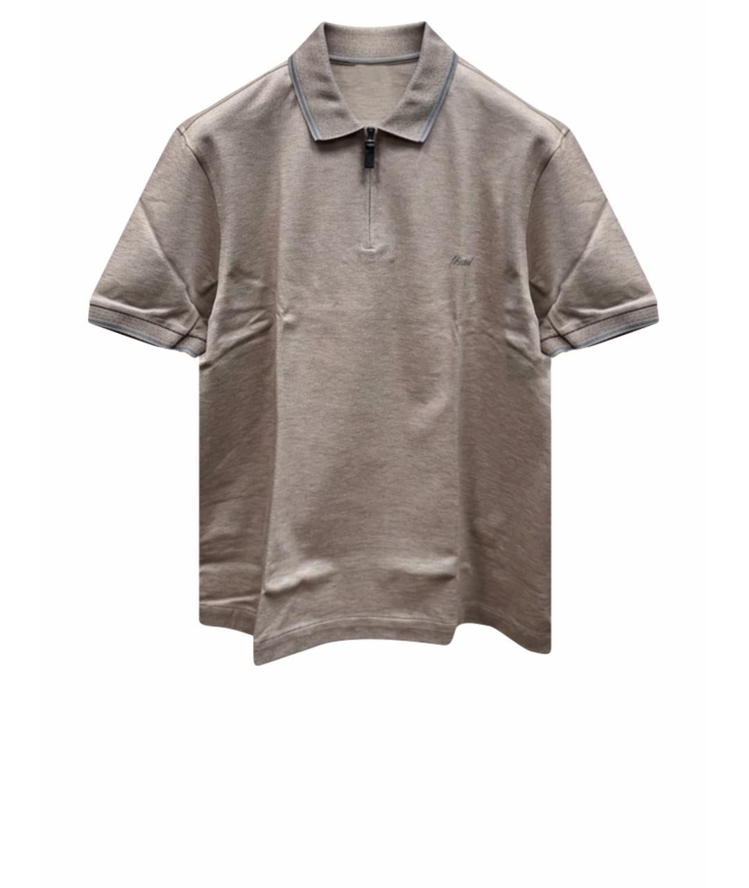 BRIONI Бежевая хлопковая футболка, фото 1