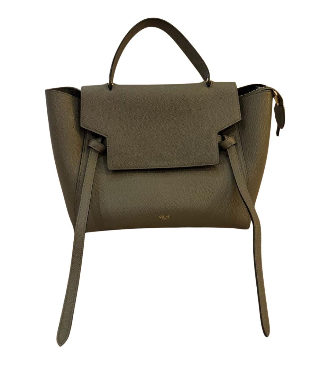 CELINE Серая кожаная сумка через плечо, фото 1