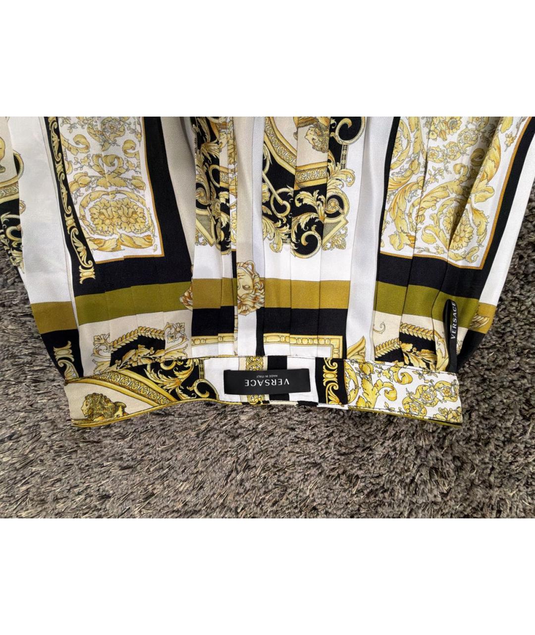 VERSACE Мульти шелковая юбка мини, фото 3