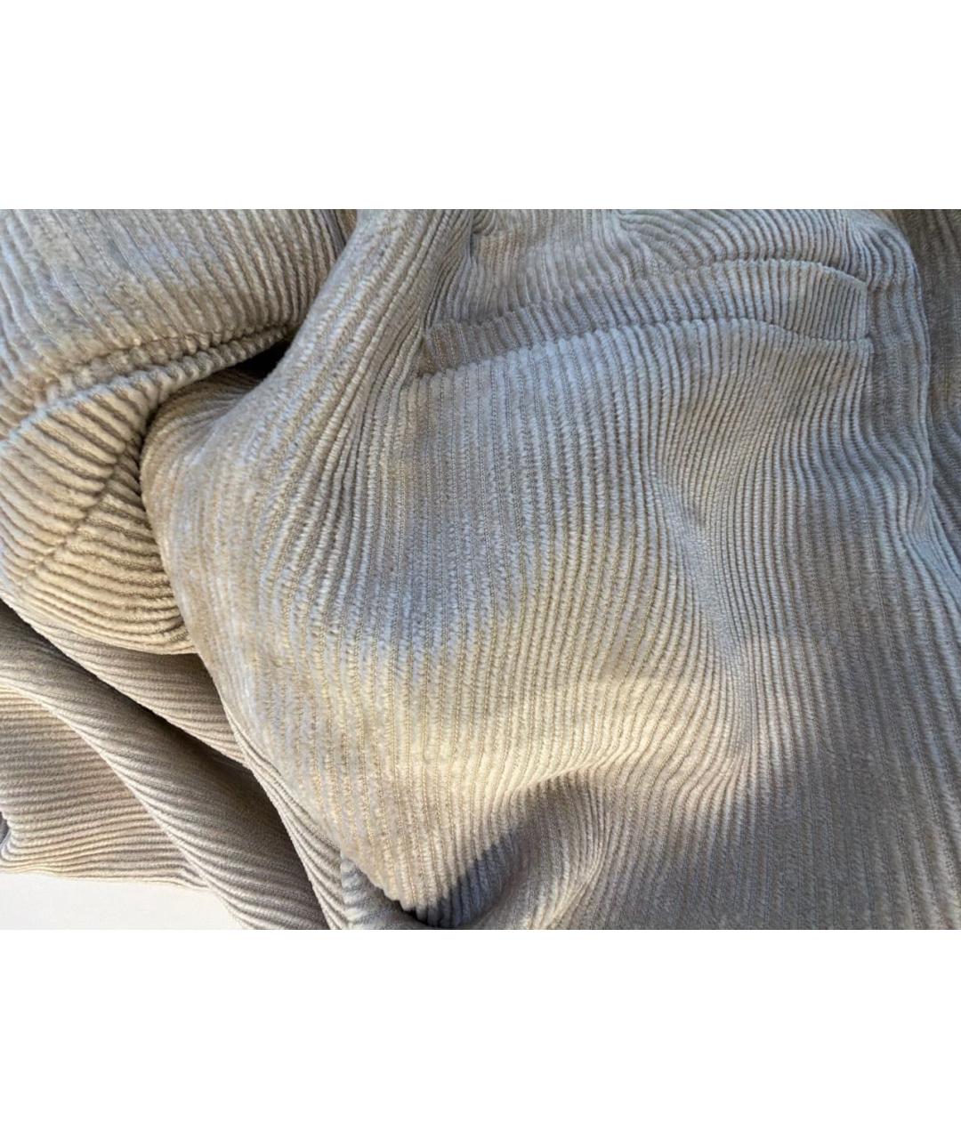 BRUNELLO CUCINELLI Бежевые вискозные прямые брюки, фото 4