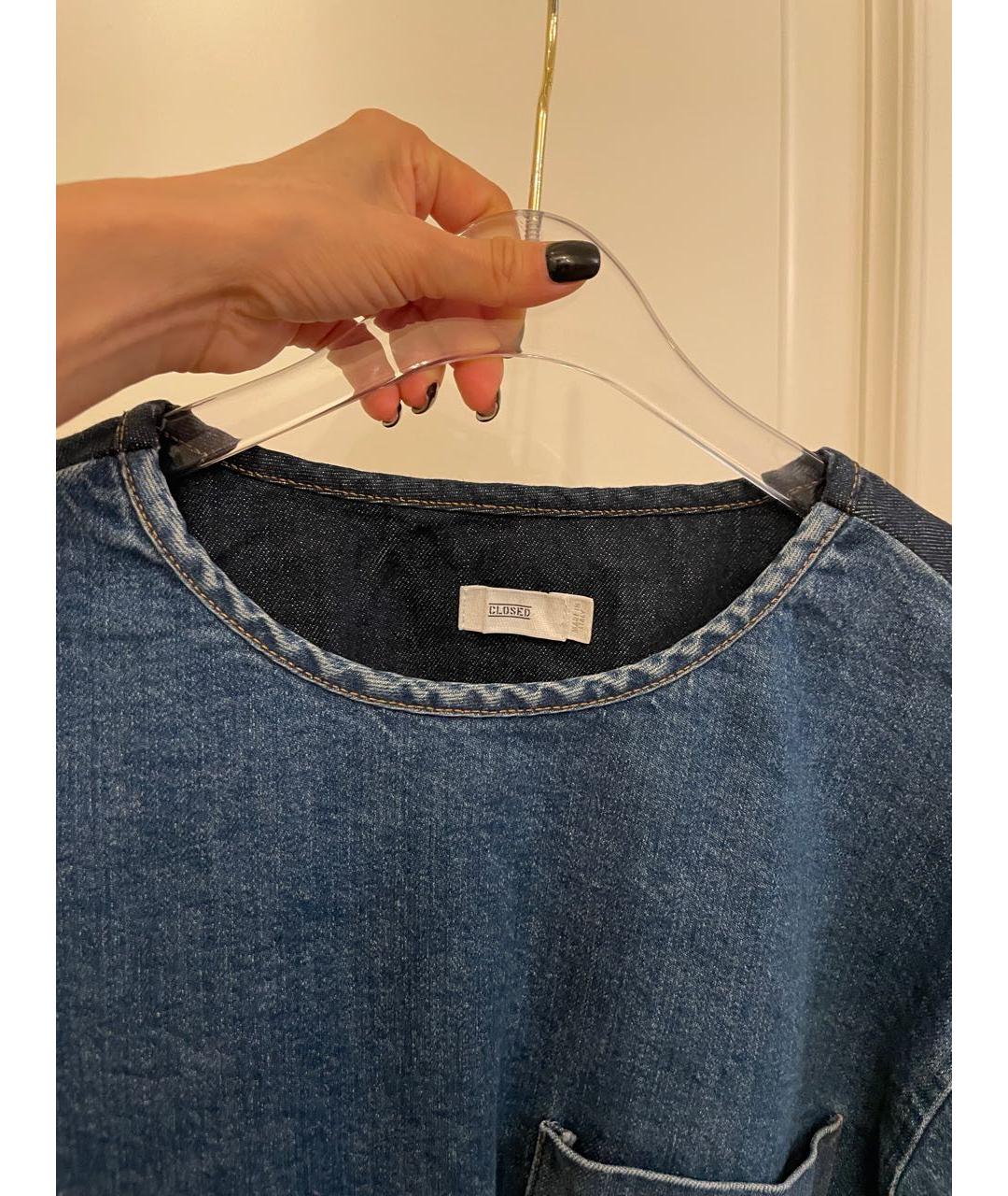 CLOSED Синяя деним блузы, фото 3
