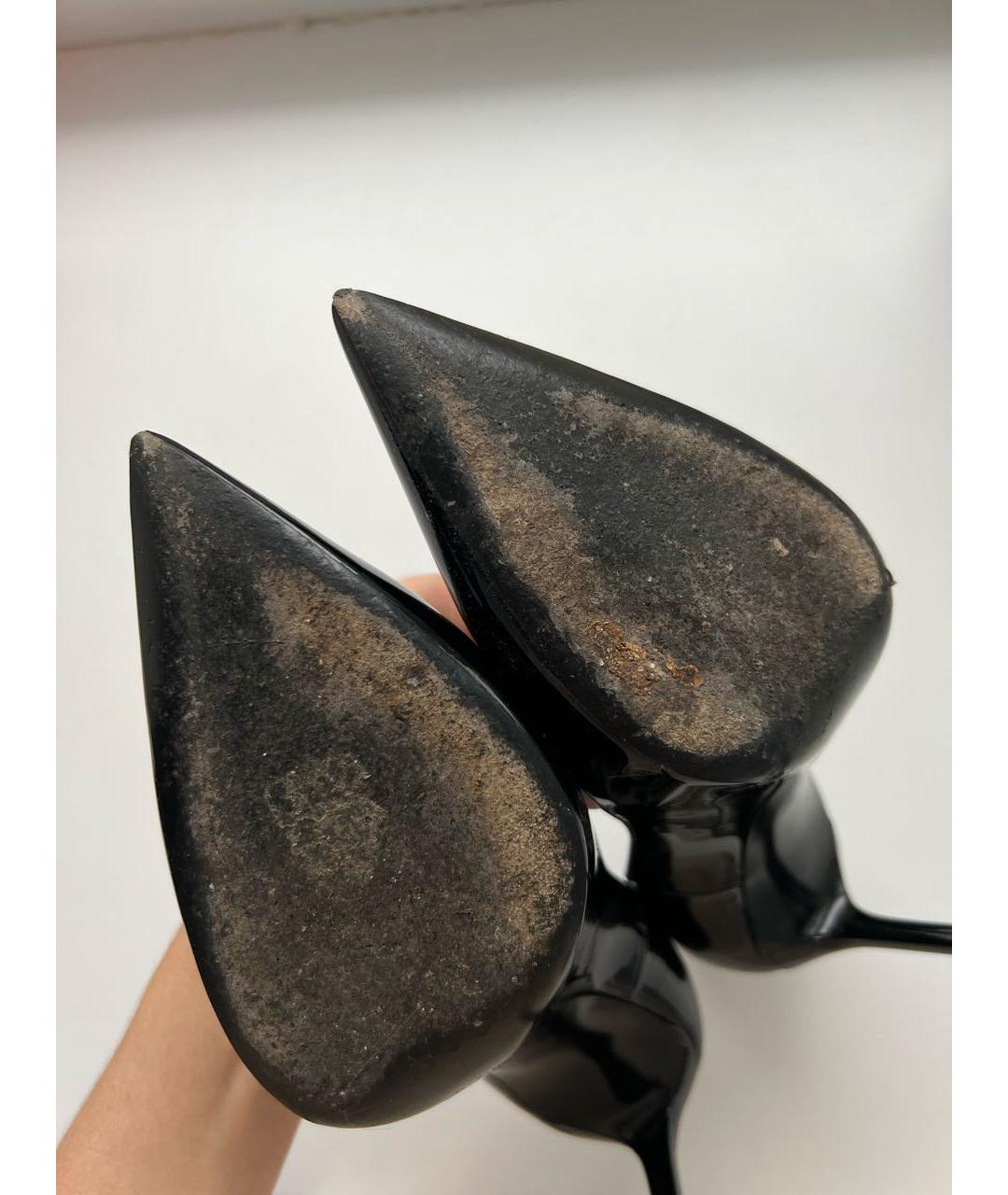 SAINT LAURENT Черные туфли из лакированной кожи, фото 6