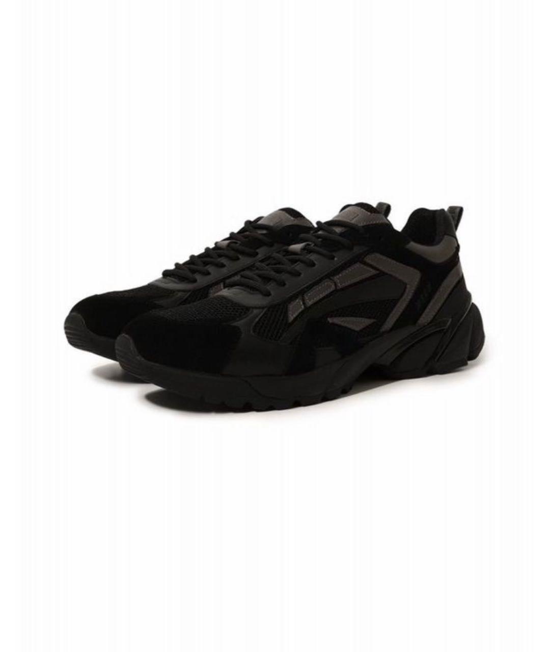 MSGM Черные замшевые низкие кроссовки / кеды, фото 2