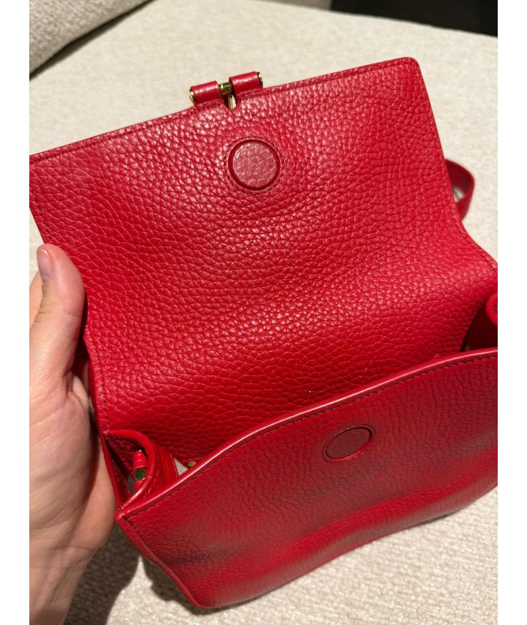 TOM FORD Красная кожаная сумка через плечо, фото 3