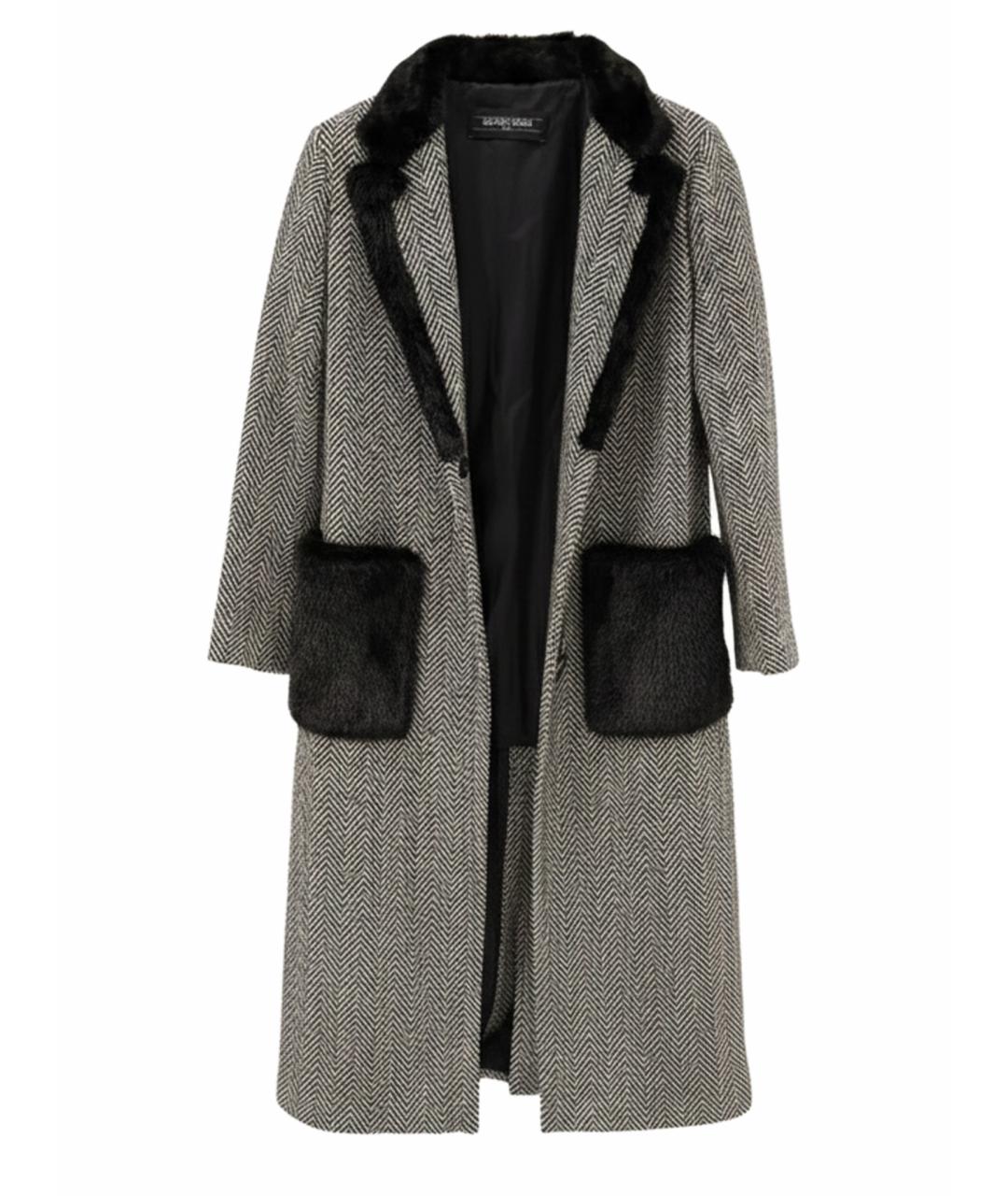 SIMONETTA RAVIZZA Серое шерстяное пальто, фото 1