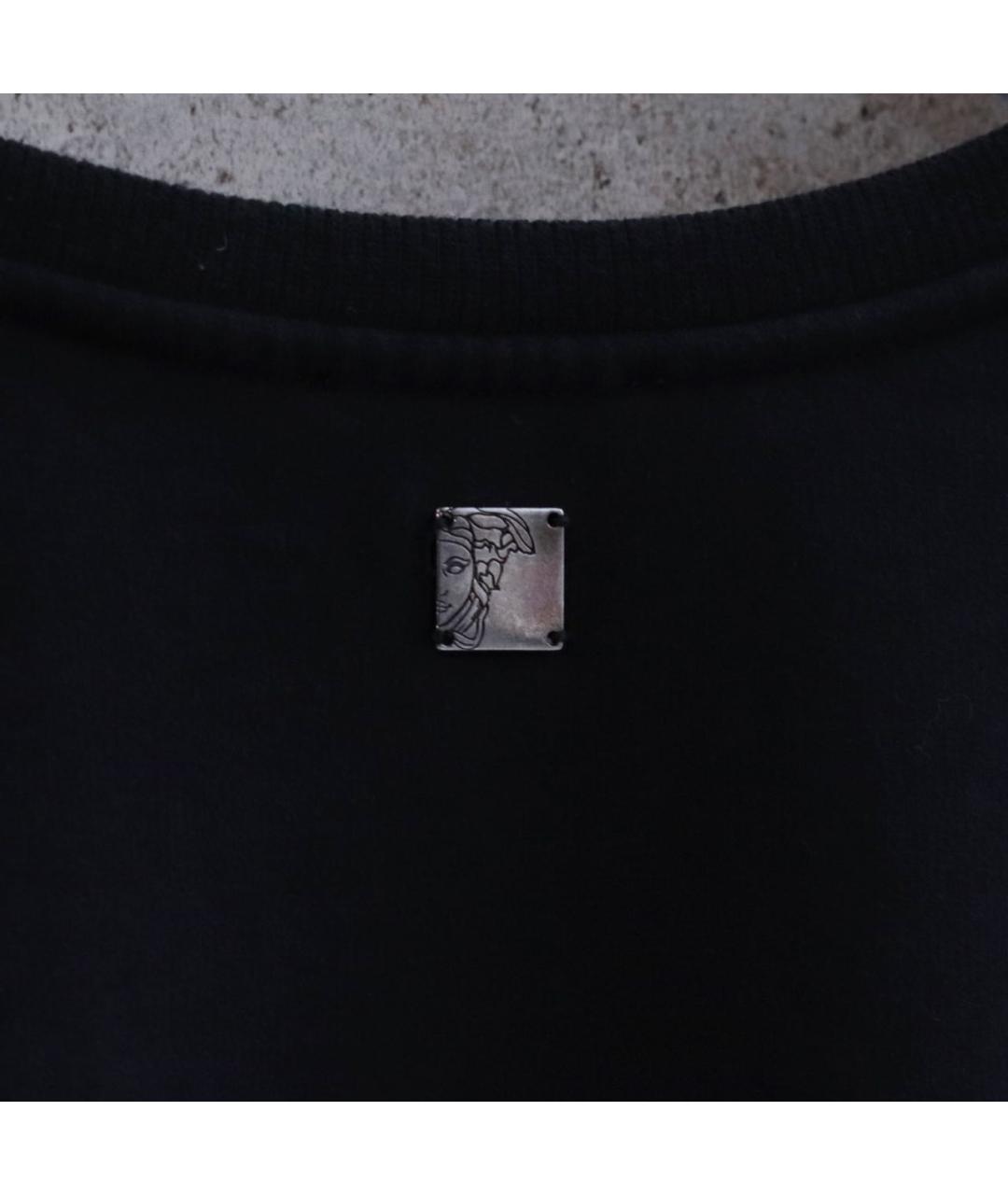 VERSACE COLLECTION Черный хлопковый джемпер / свитер, фото 6