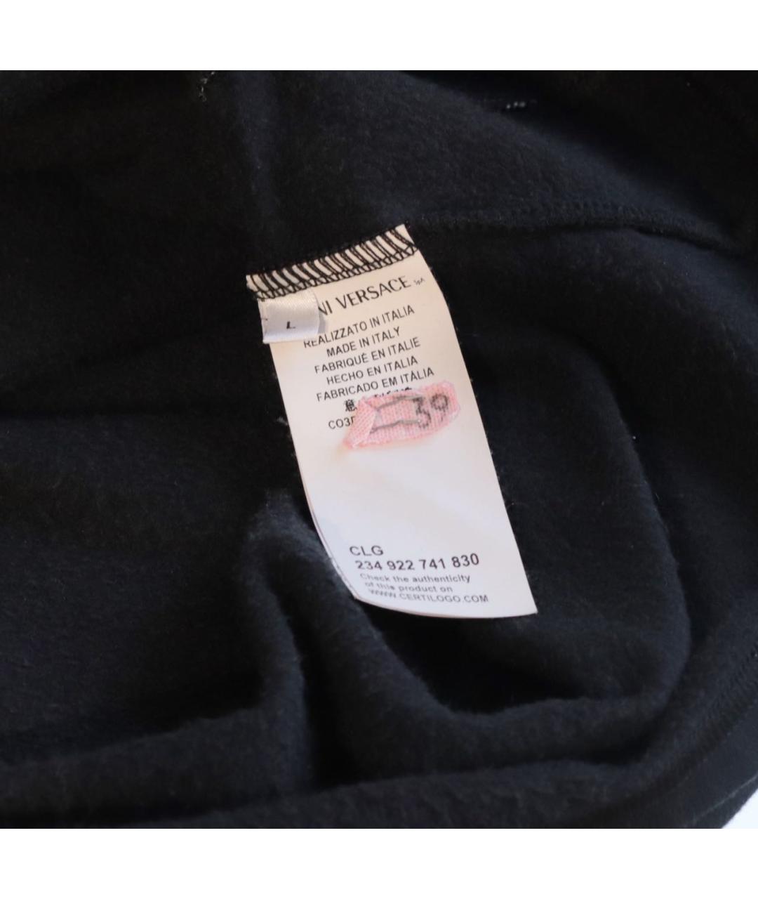 VERSACE COLLECTION Черный хлопковый джемпер / свитер, фото 8