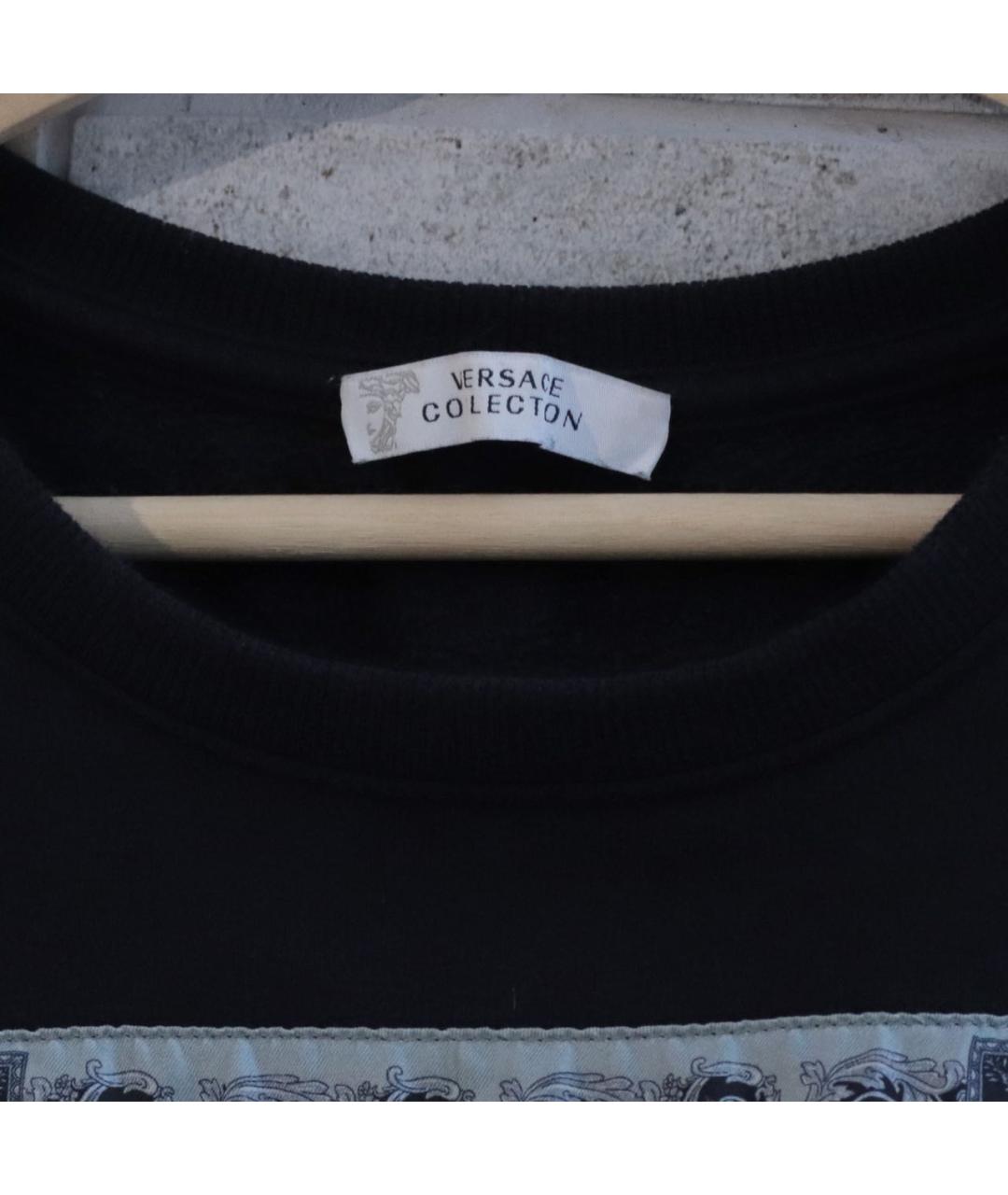 VERSACE COLLECTION Черный хлопковый джемпер / свитер, фото 4