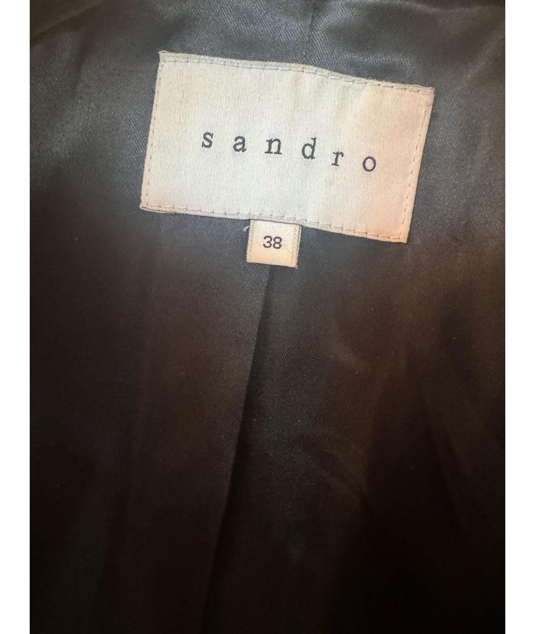 SANDRO Черное пальто, фото 3