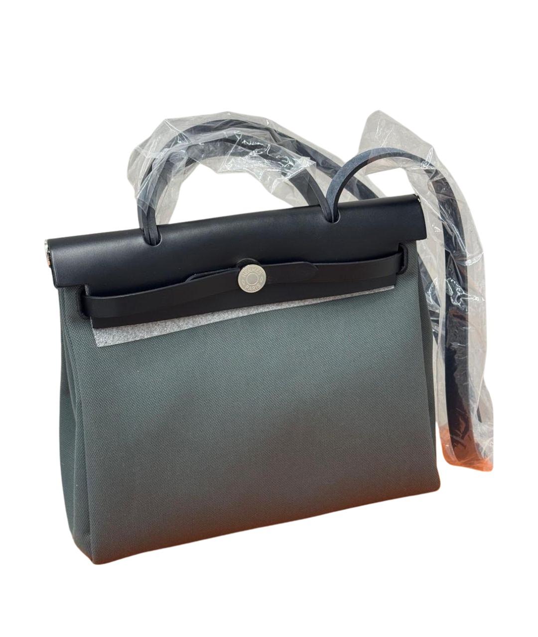 HERMES Серая тканевая сумка через плечо, фото 1