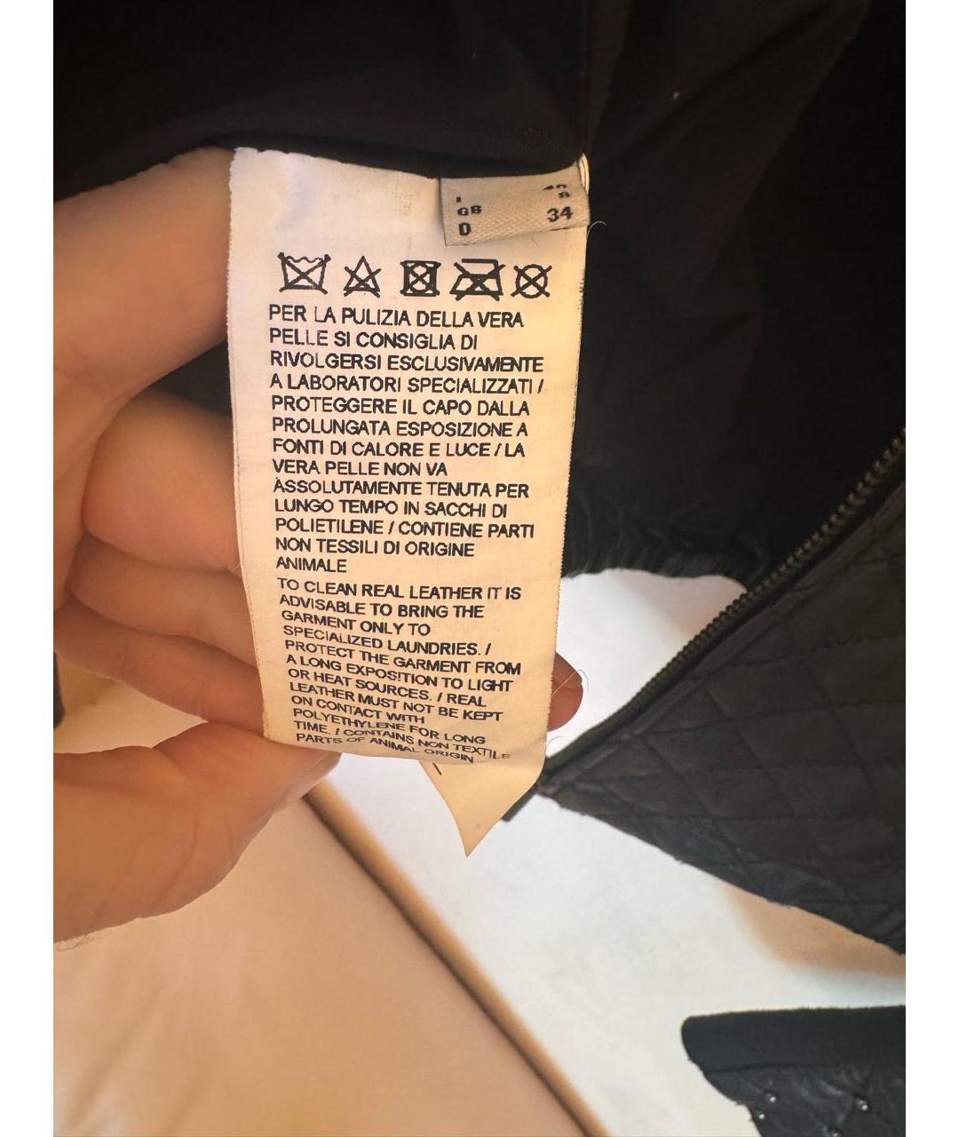 PINKO Черная кожаная куртка, фото 7