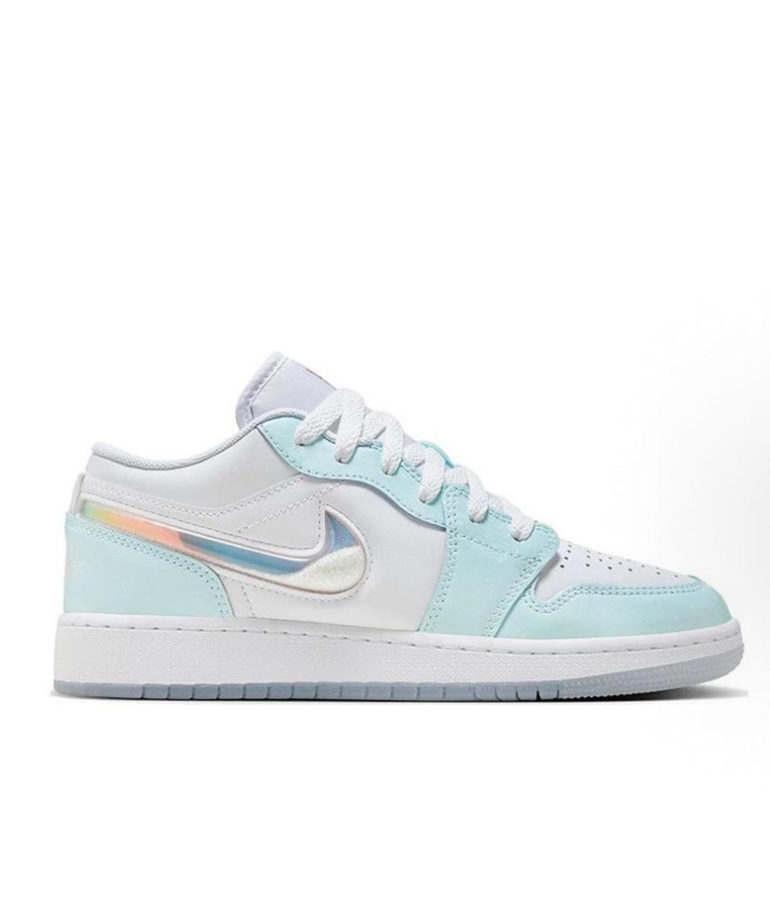 JORDAN Голубые кожаные кроссовки, фото 1